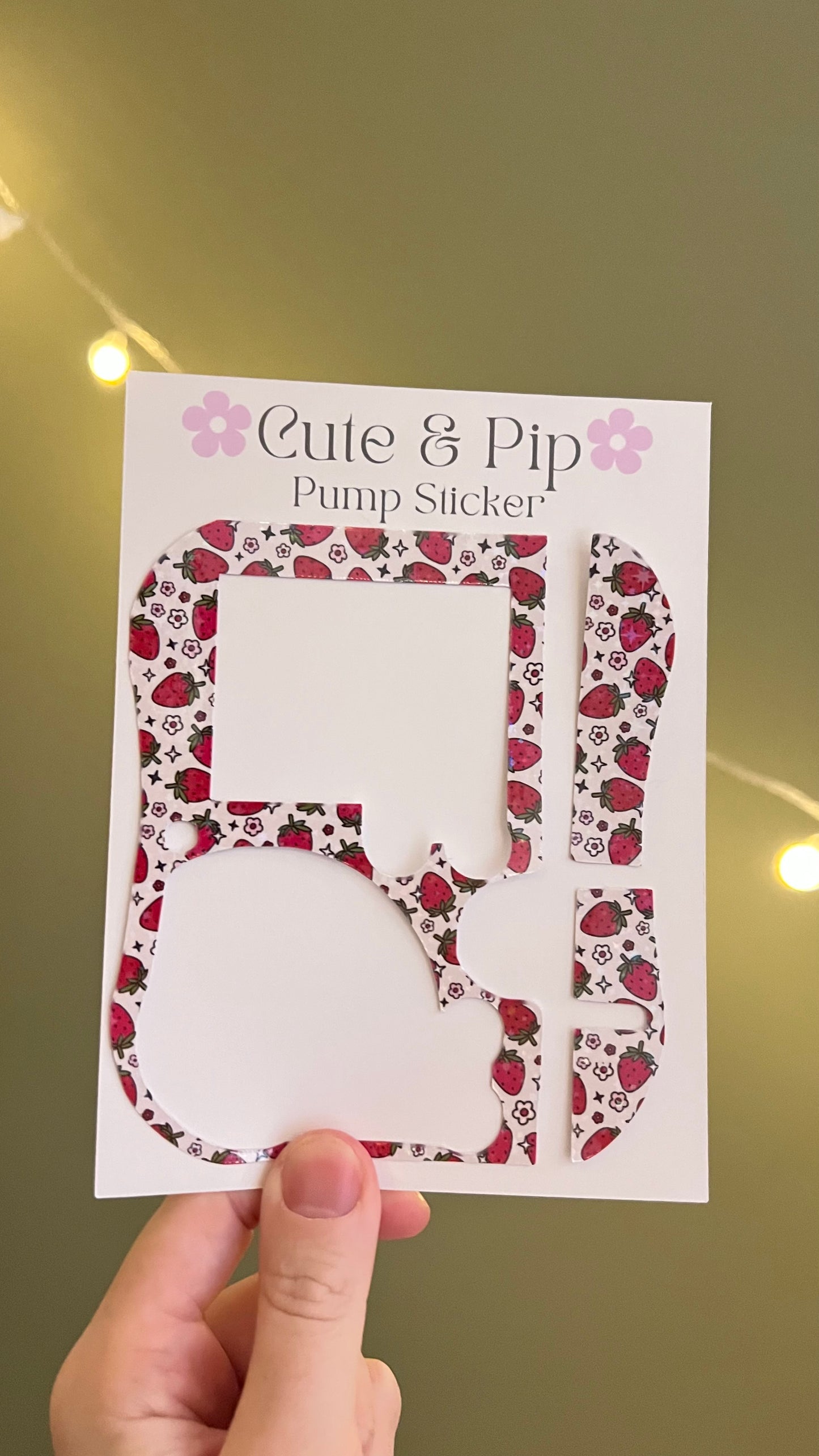 Strawberry cute fruit Abbott non-personalised pump sticker