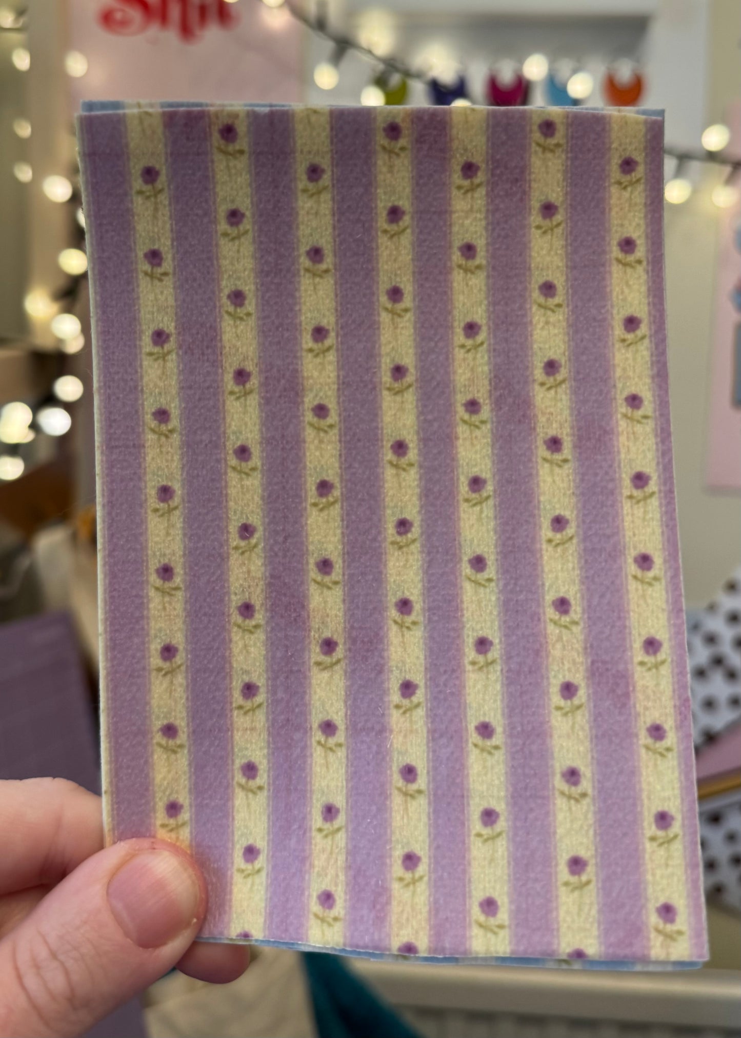 Purple floral stripe Tubie tape