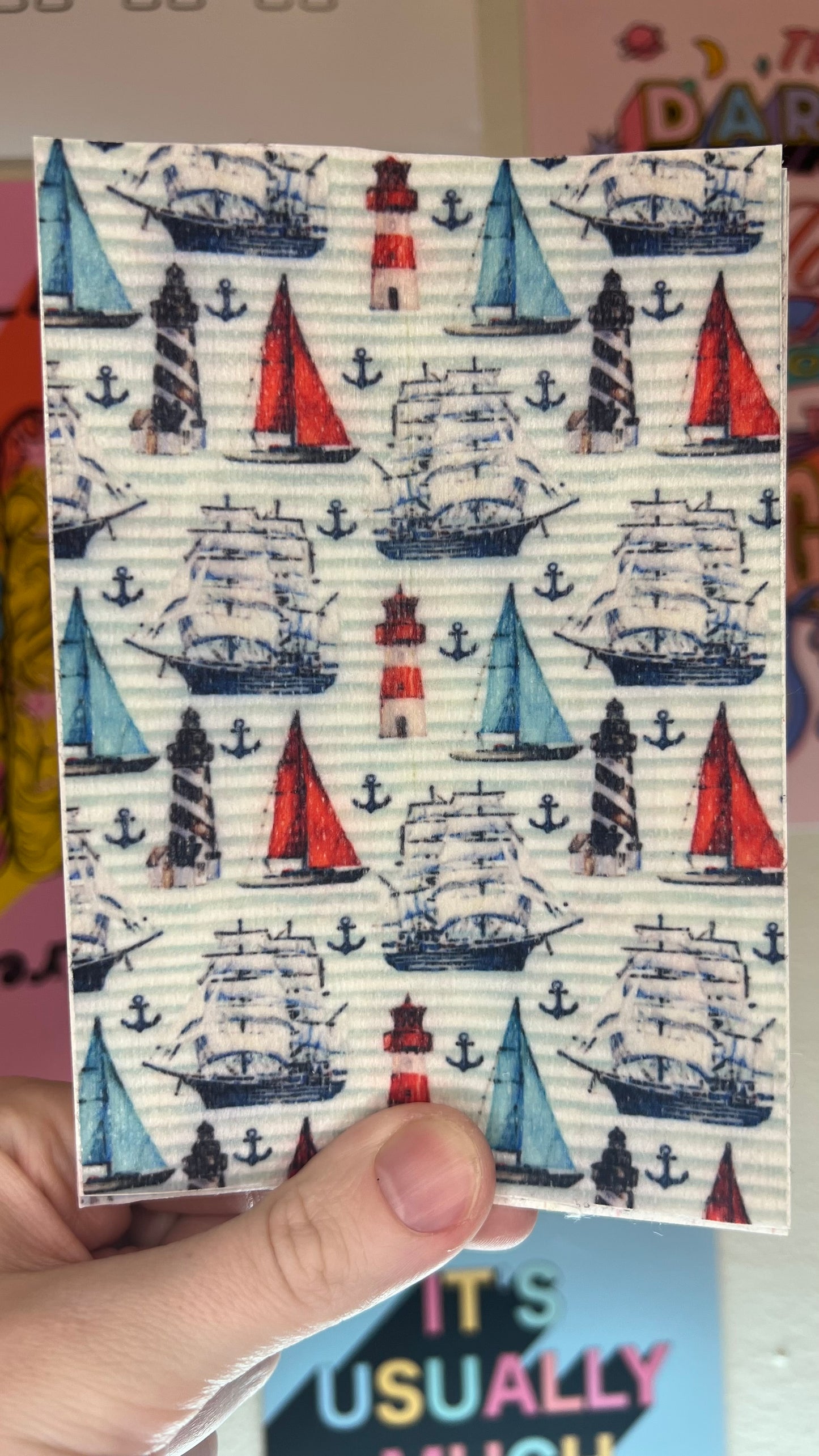 Lighthouse and sailing boats Tubie tape