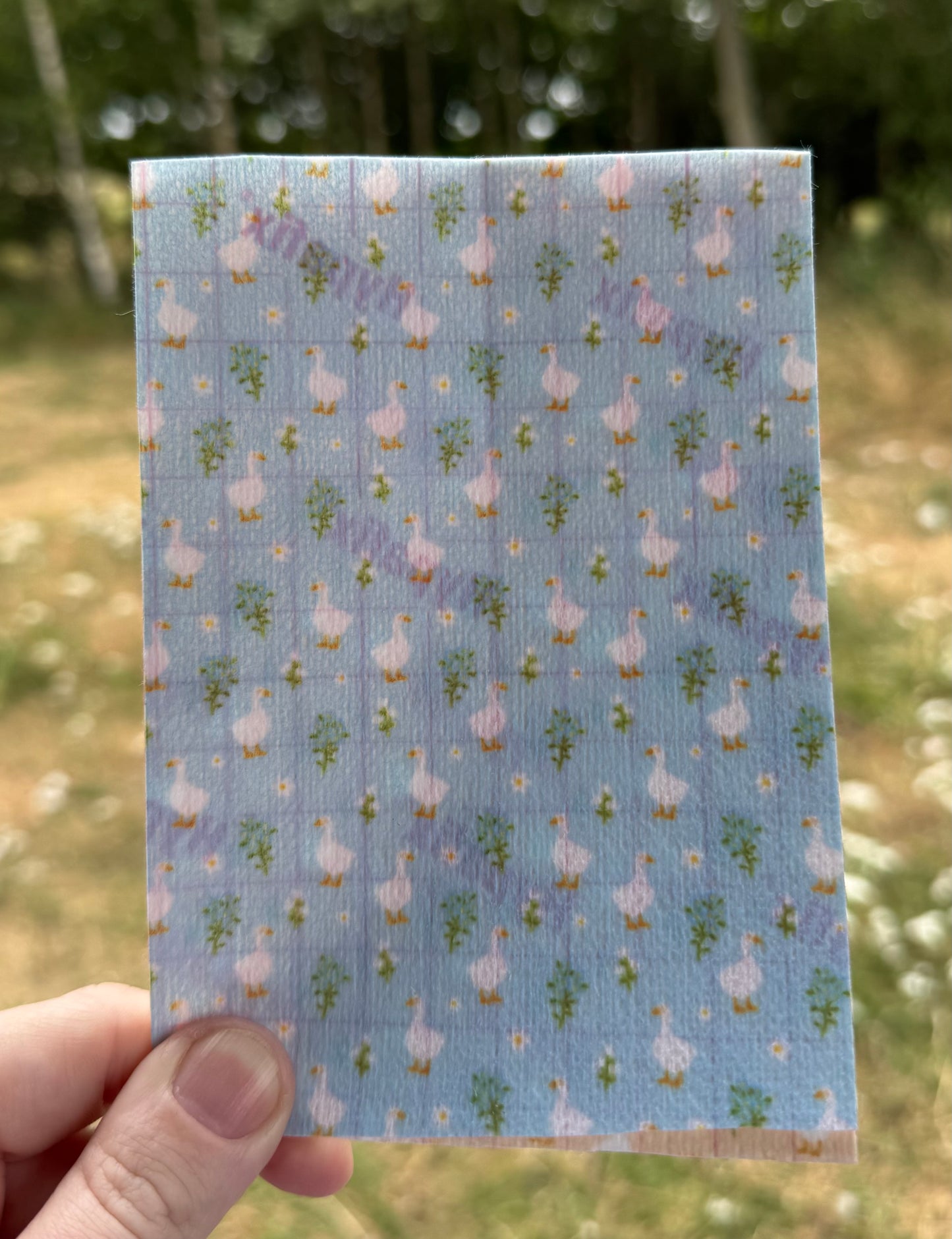 Blue ducks and flowersTubie tape