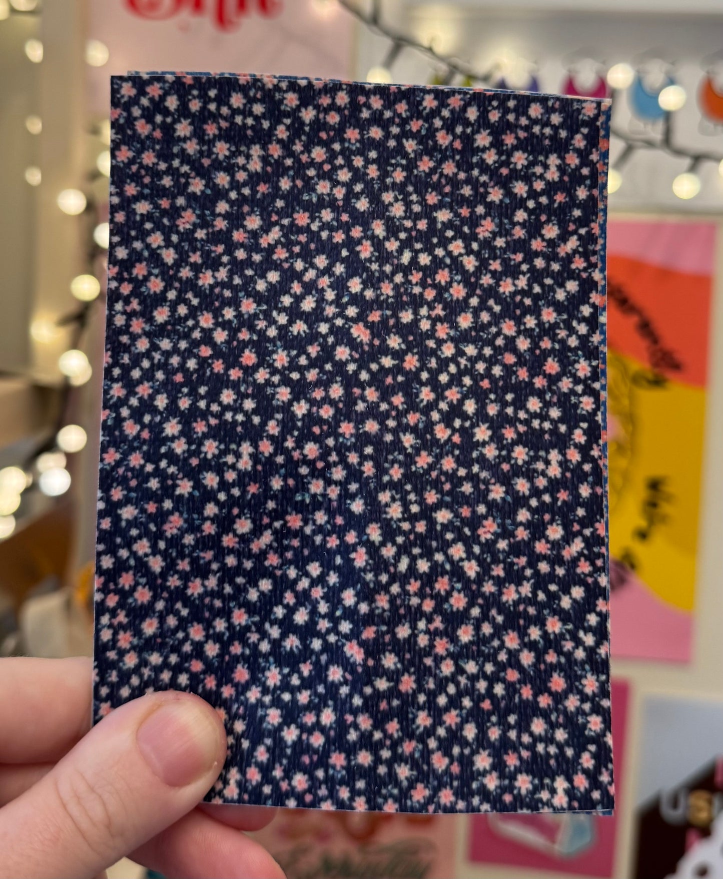 Black & pink floral confetti Tubie tape