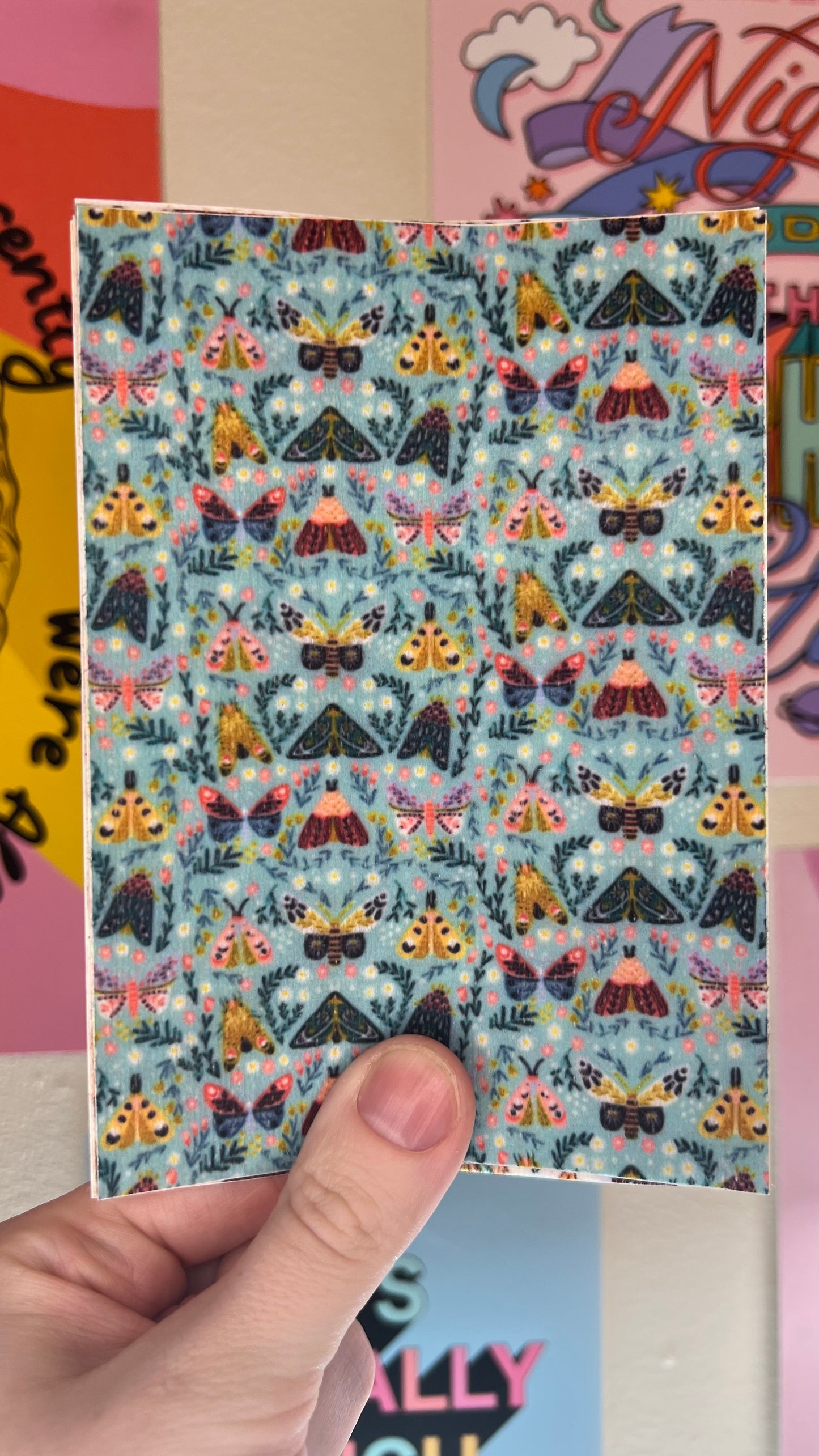 Blue boho butterflies and moth Tubie tape