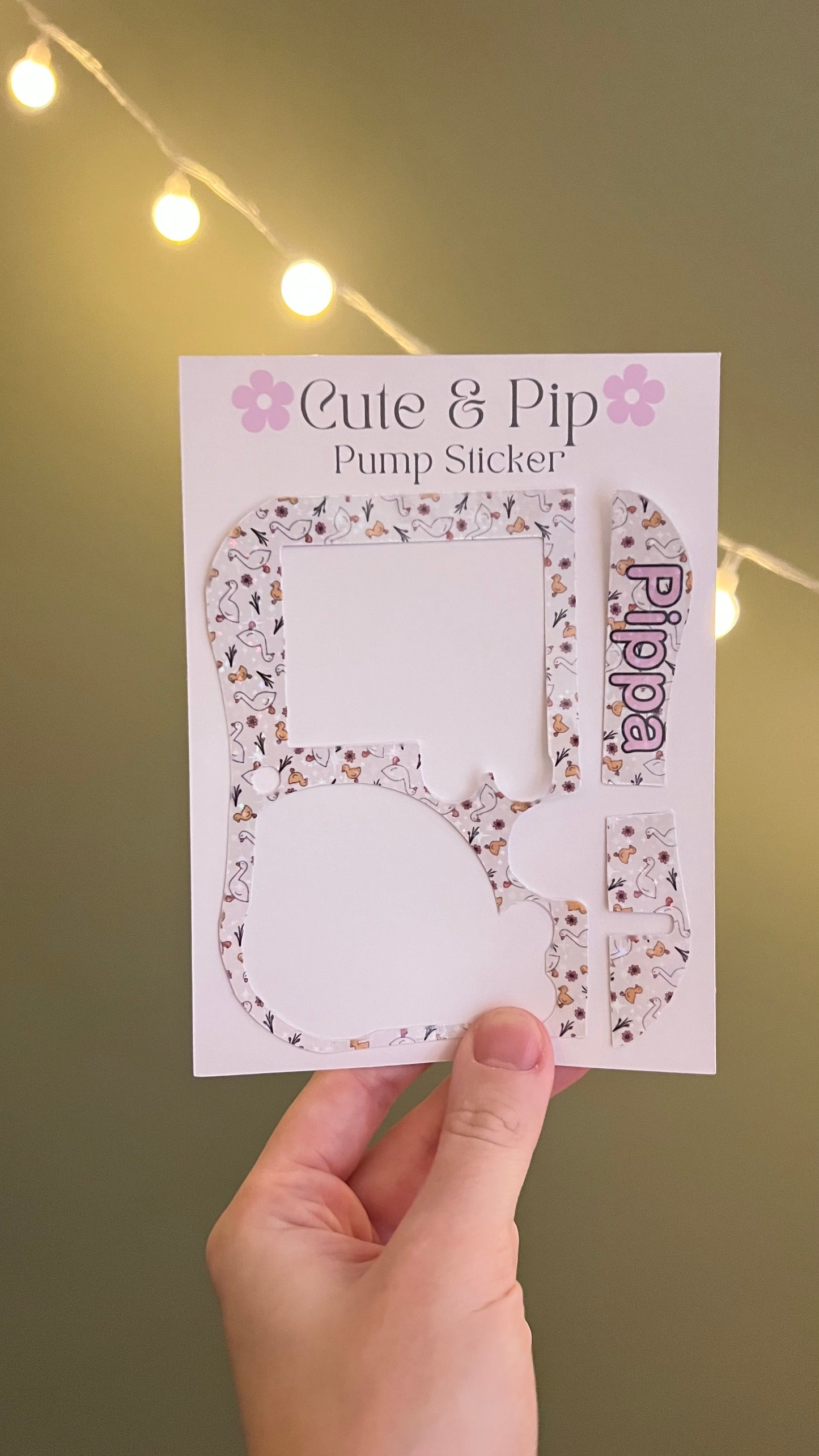Cute ducks and ducklings Personalised Abbott pump sticker