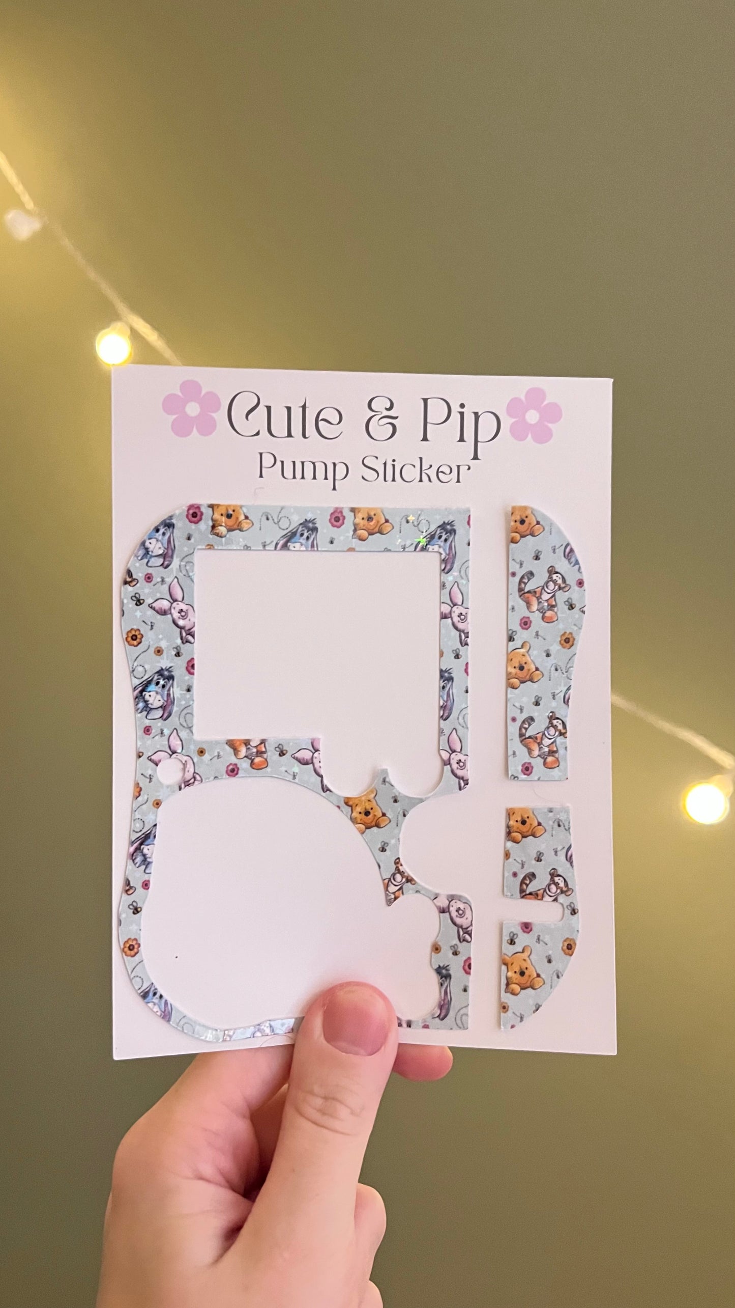 Winnie the Pooh Abbott non-personalised pump sticker
