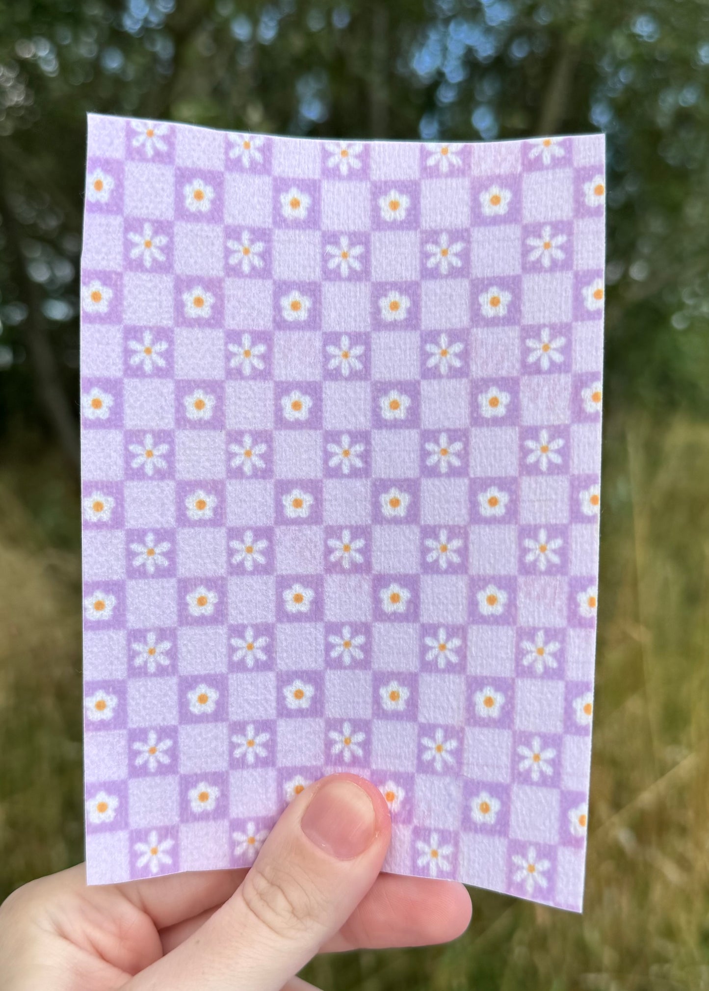 Purple checkered cute pastel tubie tape collection