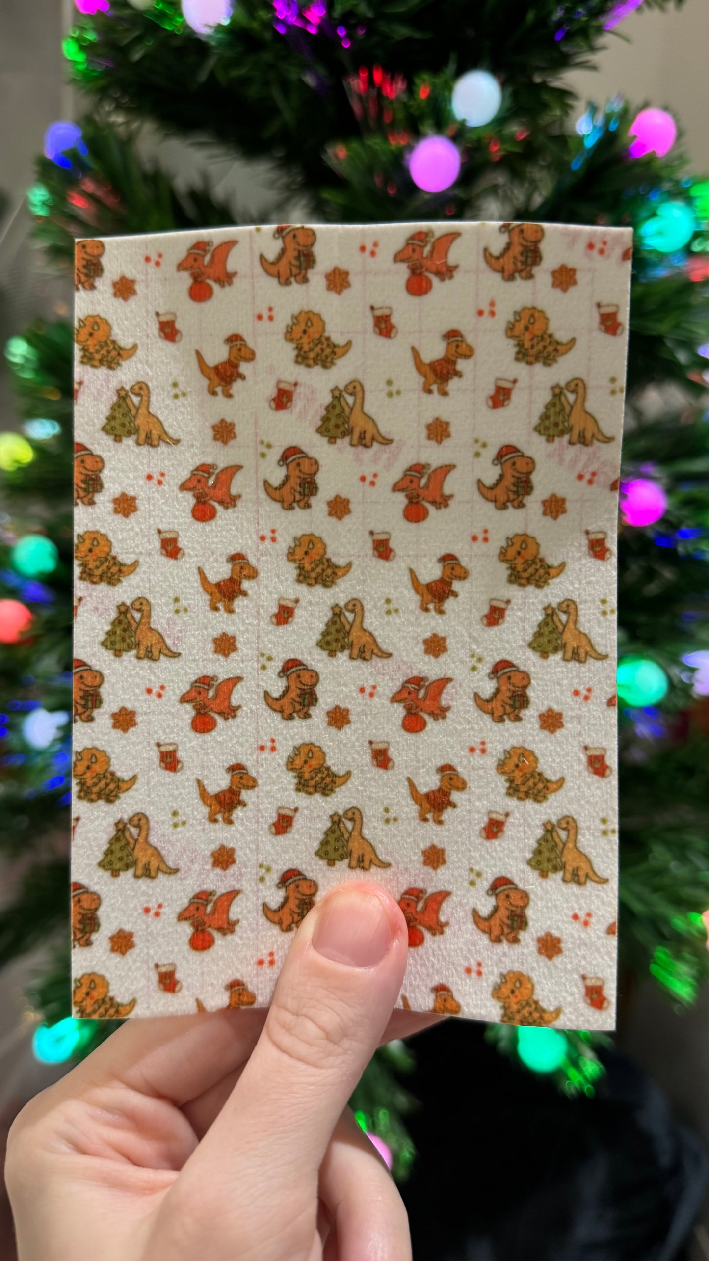 Orange Christmas dinos Winter Tubie tape collection