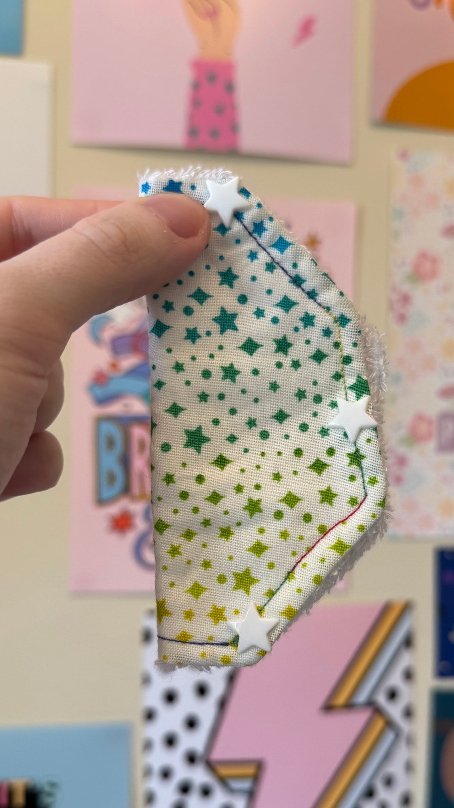 Rainbow ombré stars blue and green Port covers