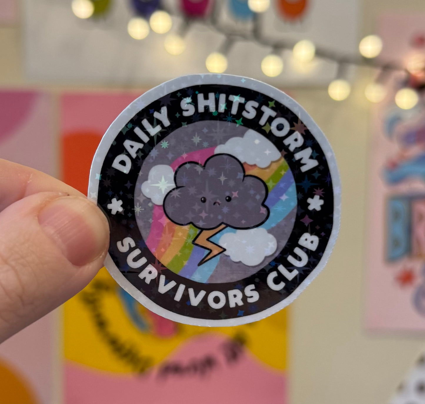 “Daily sh*tshow survivor club” Holographic Sticker