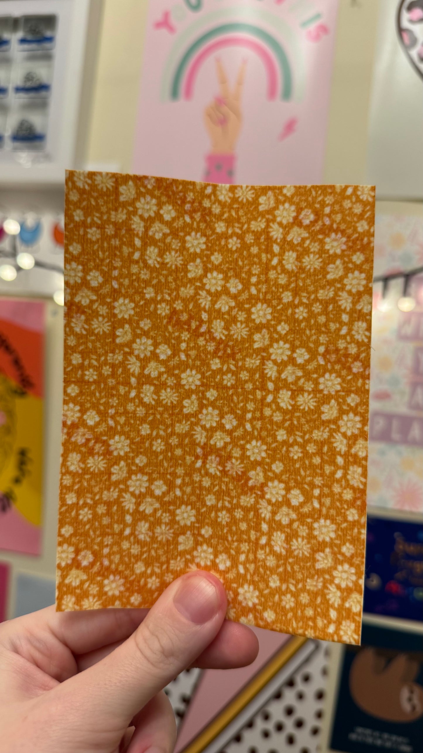 Floral mustard coloured Tubie tape collection