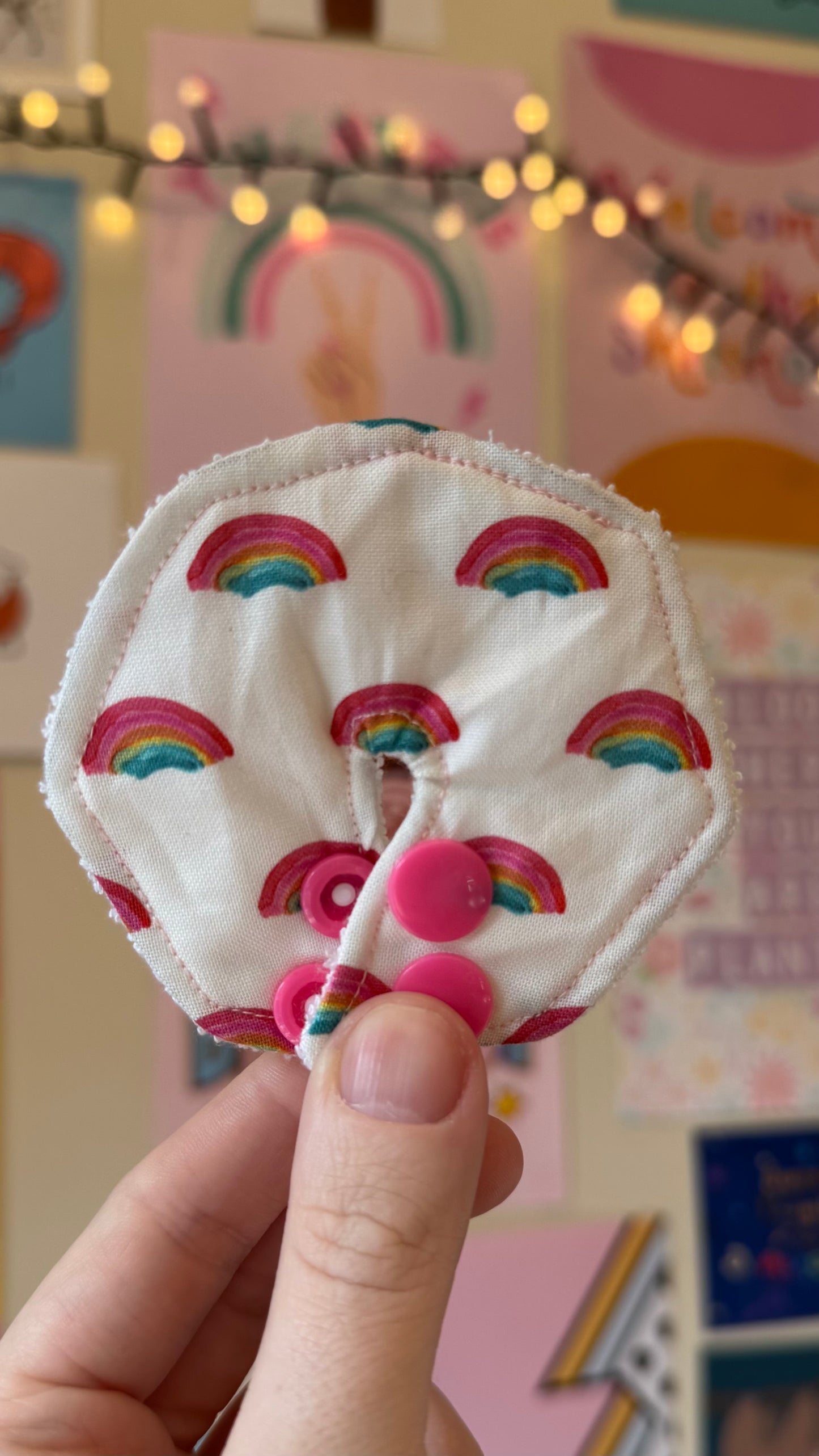 5pc cute rainbows, hearts and pink Tubie pad multipack collection