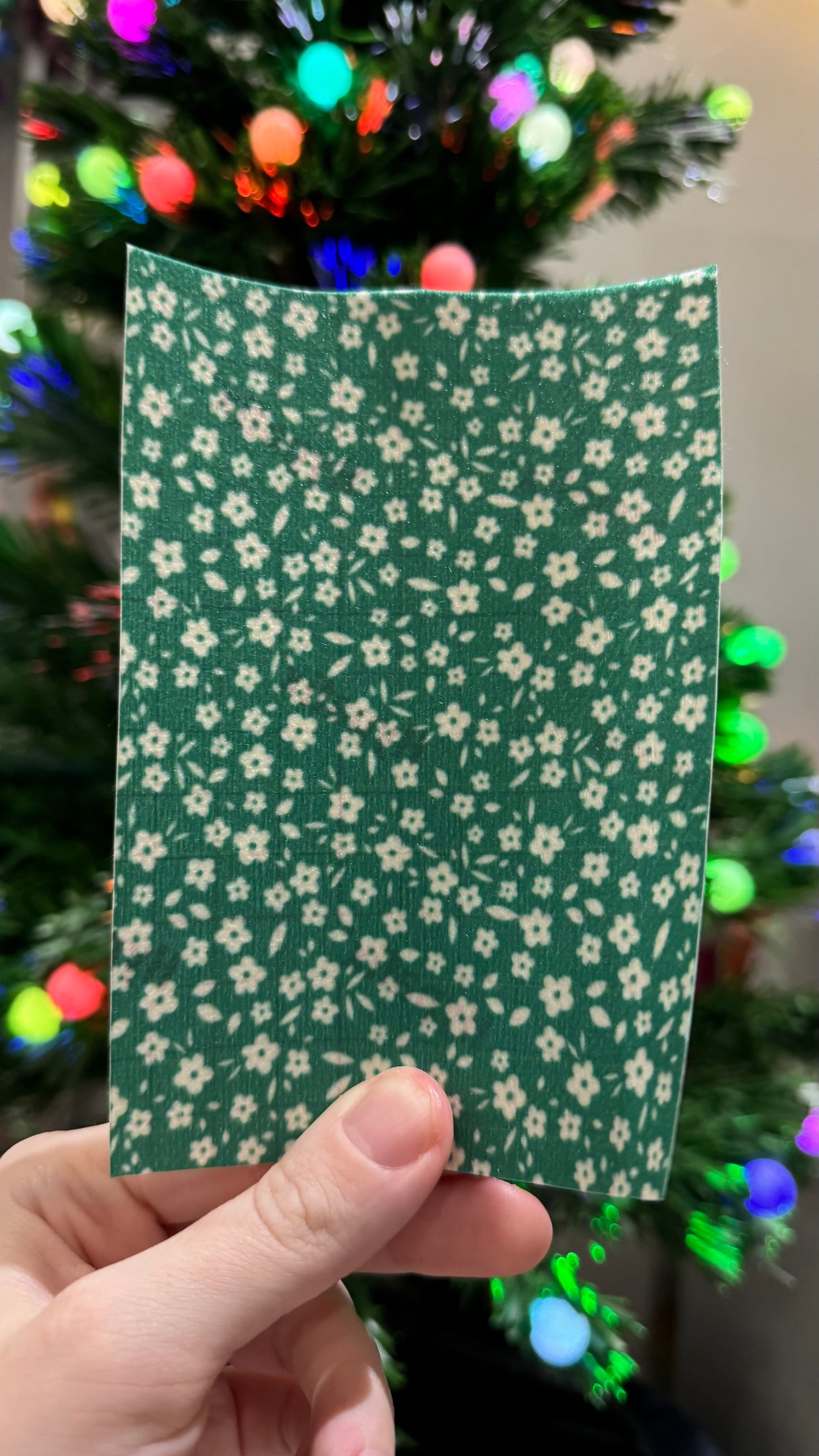 Festive green floral Winter Tubie tape collection