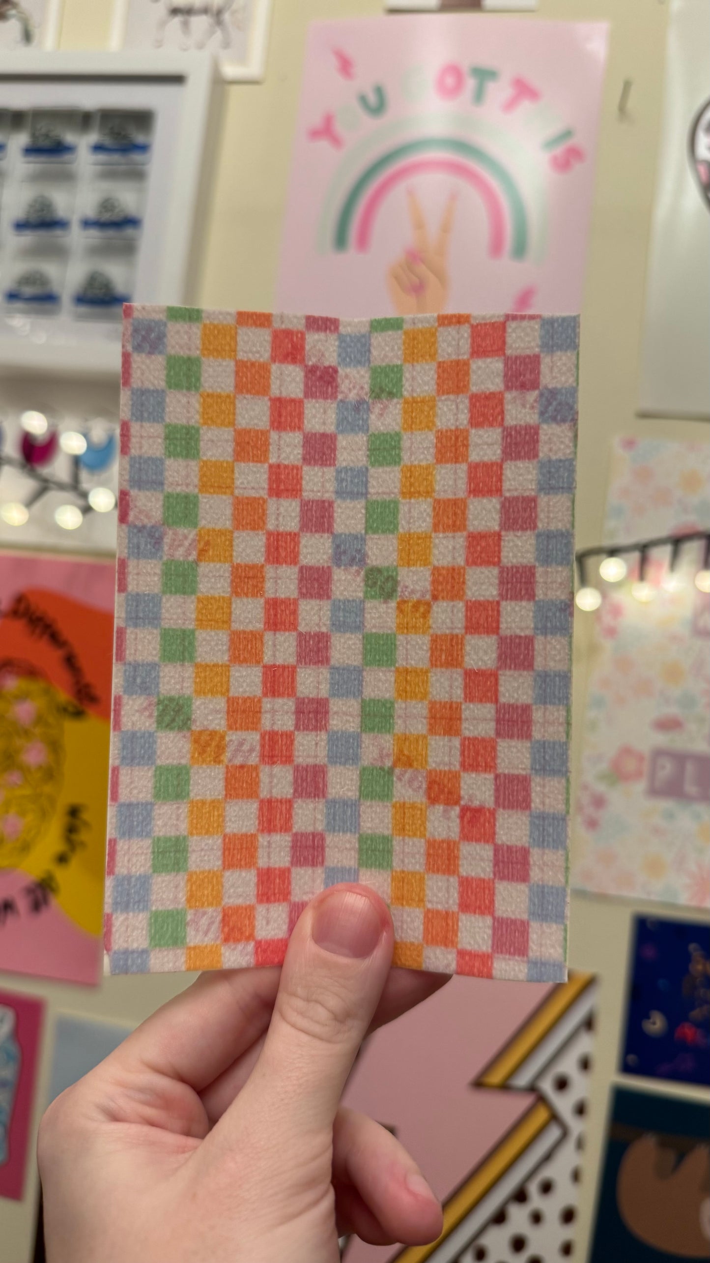Rainbow Checkered Tubie tape collection