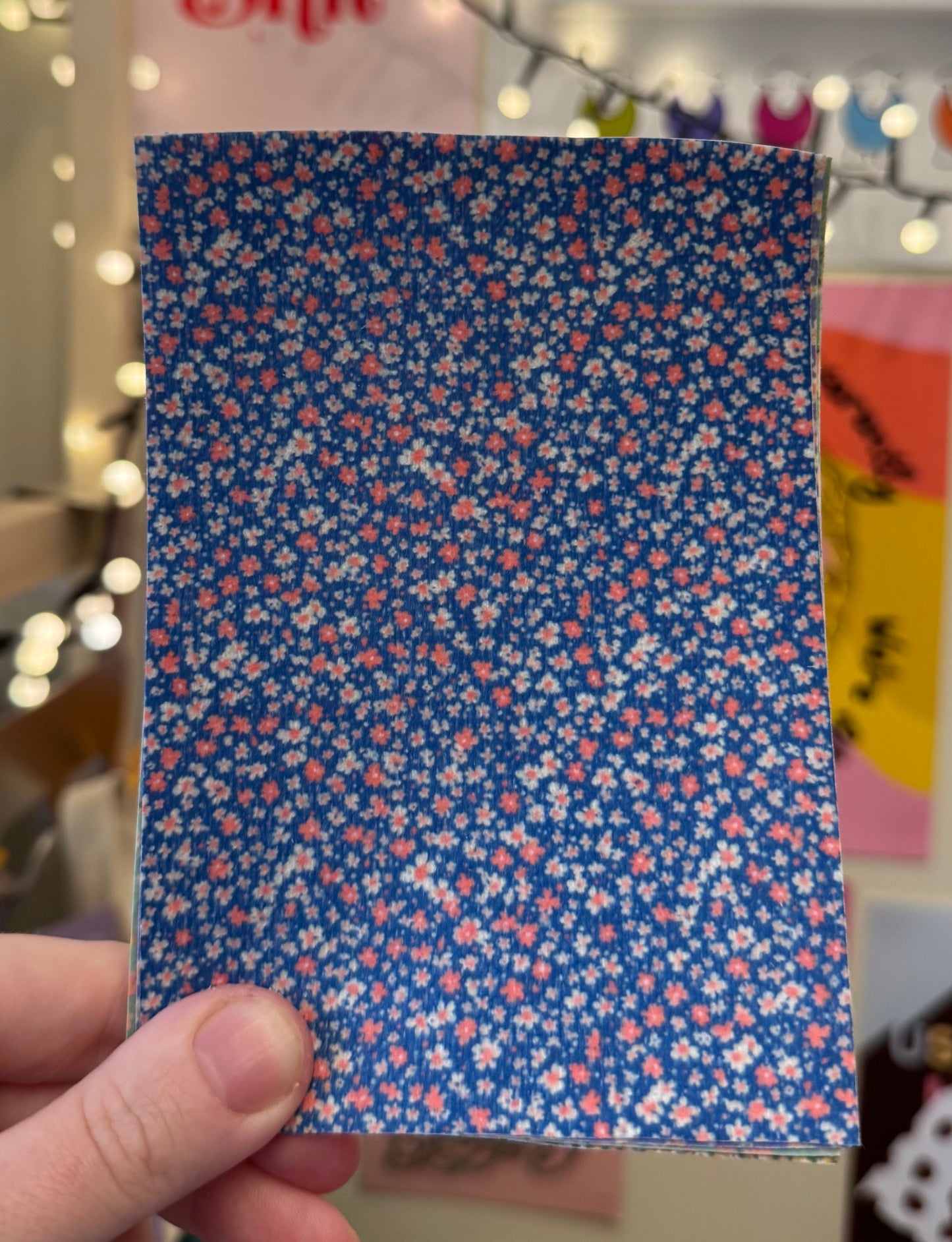 Navy&pink floral confetti Tubie tape