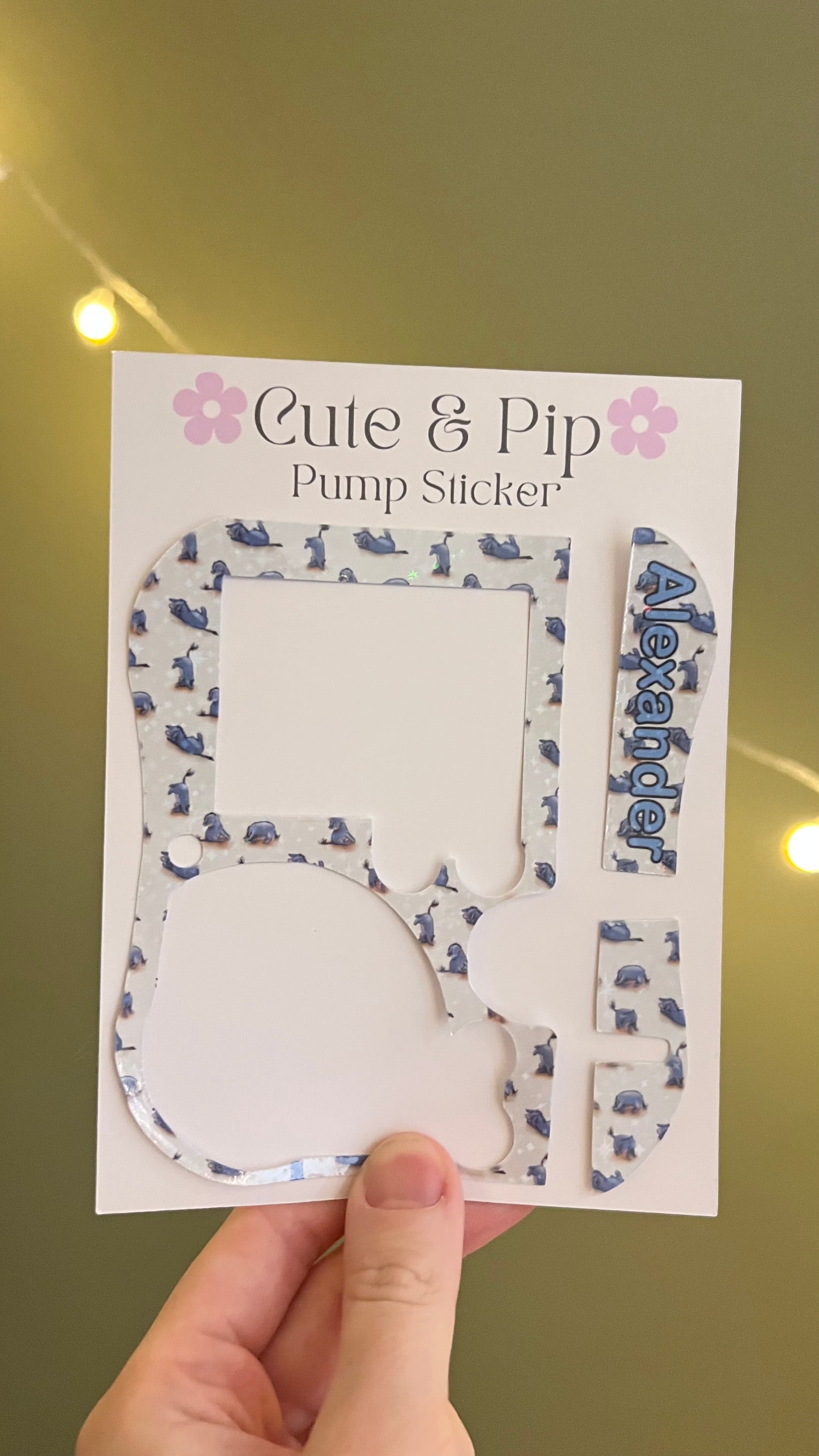 Eeyore Winnie the Pooh Personalised Abbott pump sticker