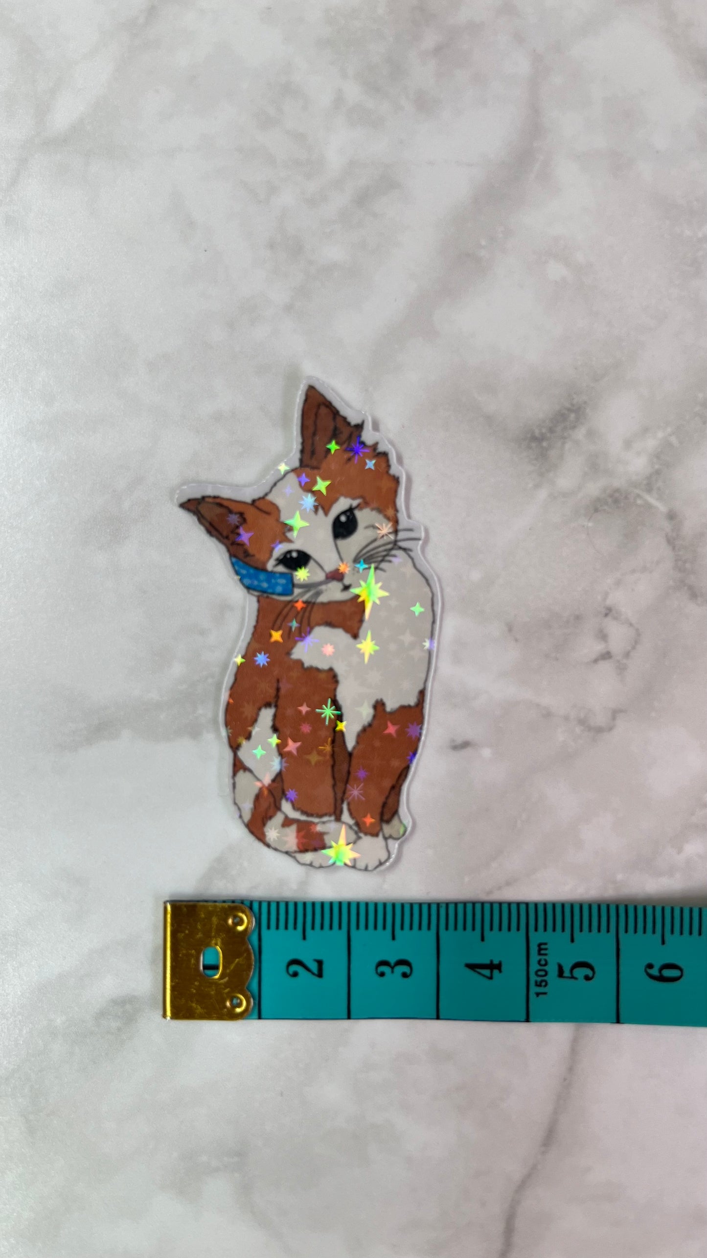 Tubie cat holographic stickers