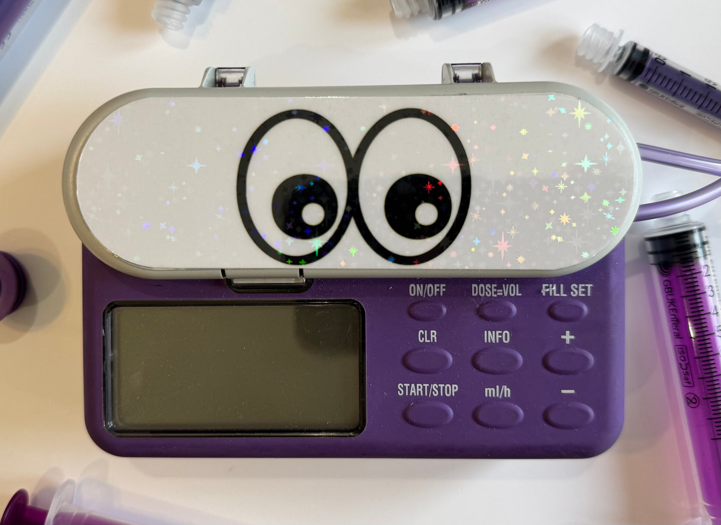 Googly eyes Both Nutricia pumps types available sticker face collection