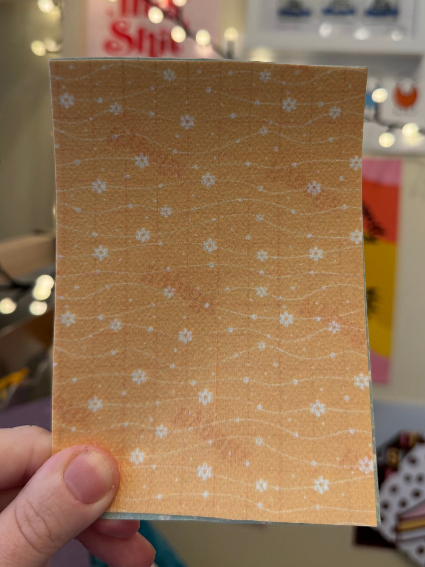 Orangey yellow wavy flowers Tubie tape