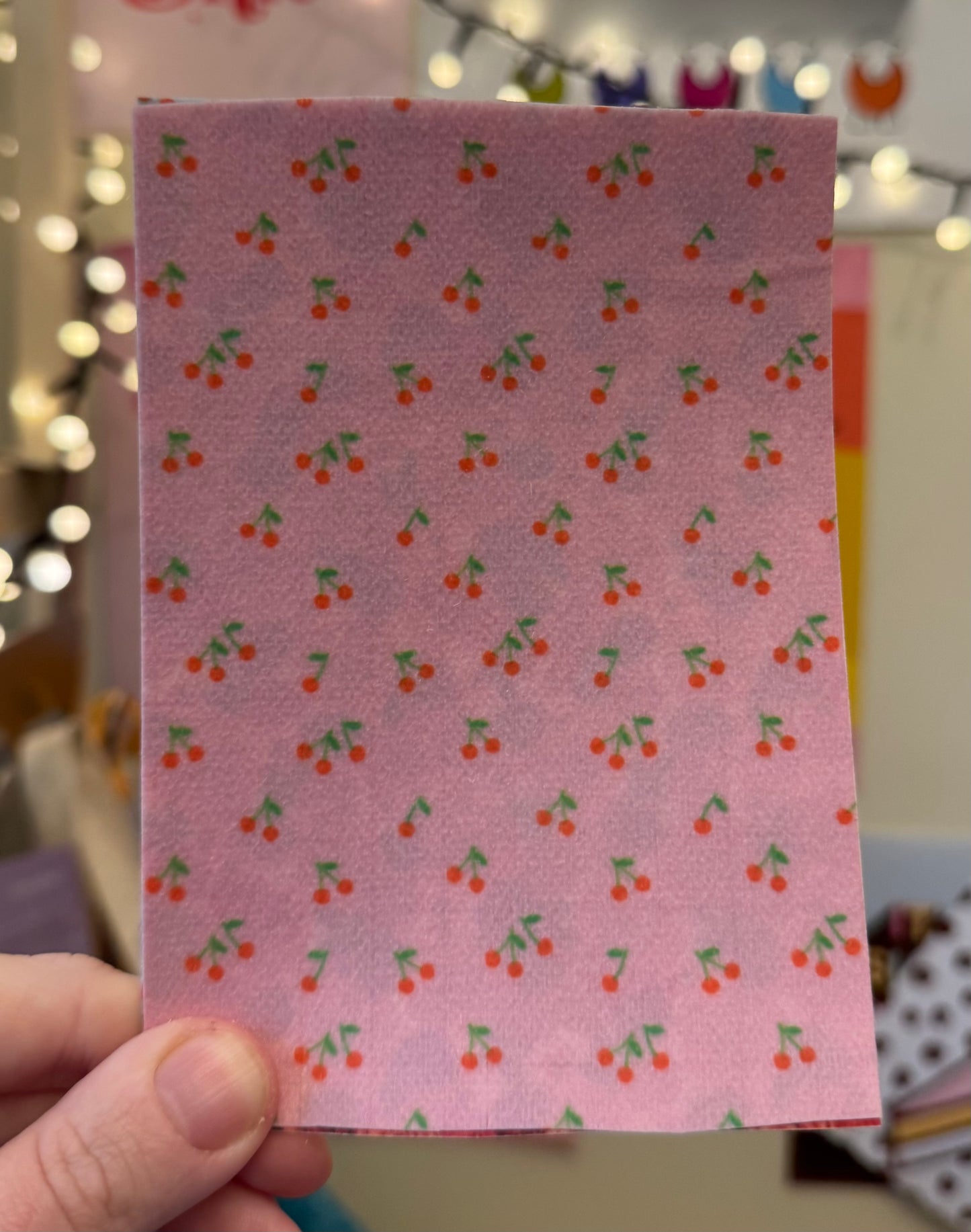 Cherrys on pink Tubie tape