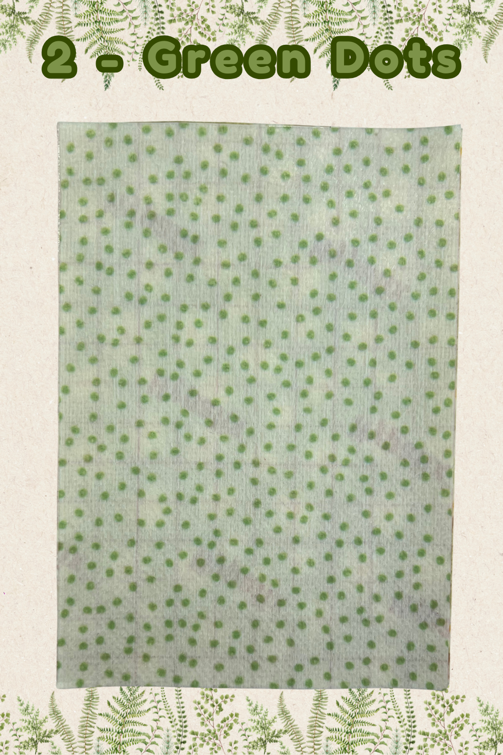 White and green dots Tubie tape