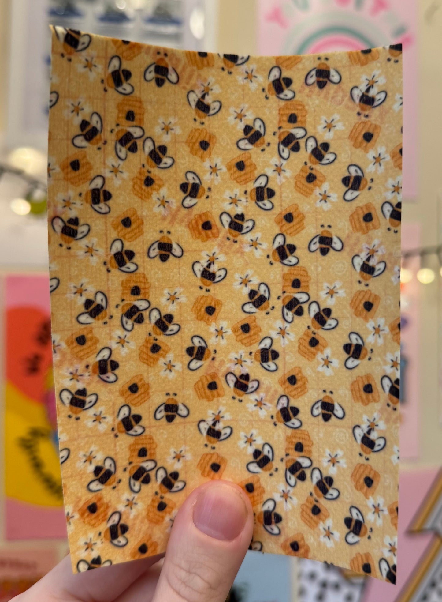 Summer bumble bees and white flowers tubie tape