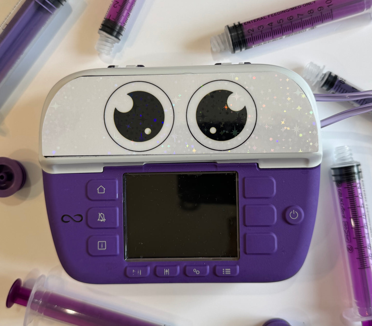 Adorable eyes Both Nutricia pumps types available silly sticker face collection pump sticker