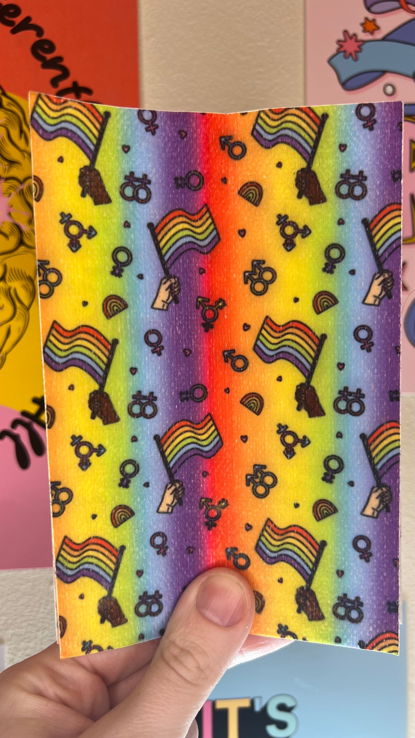 Pride flags and and gender signs rainbow LGBT Tubie tape
