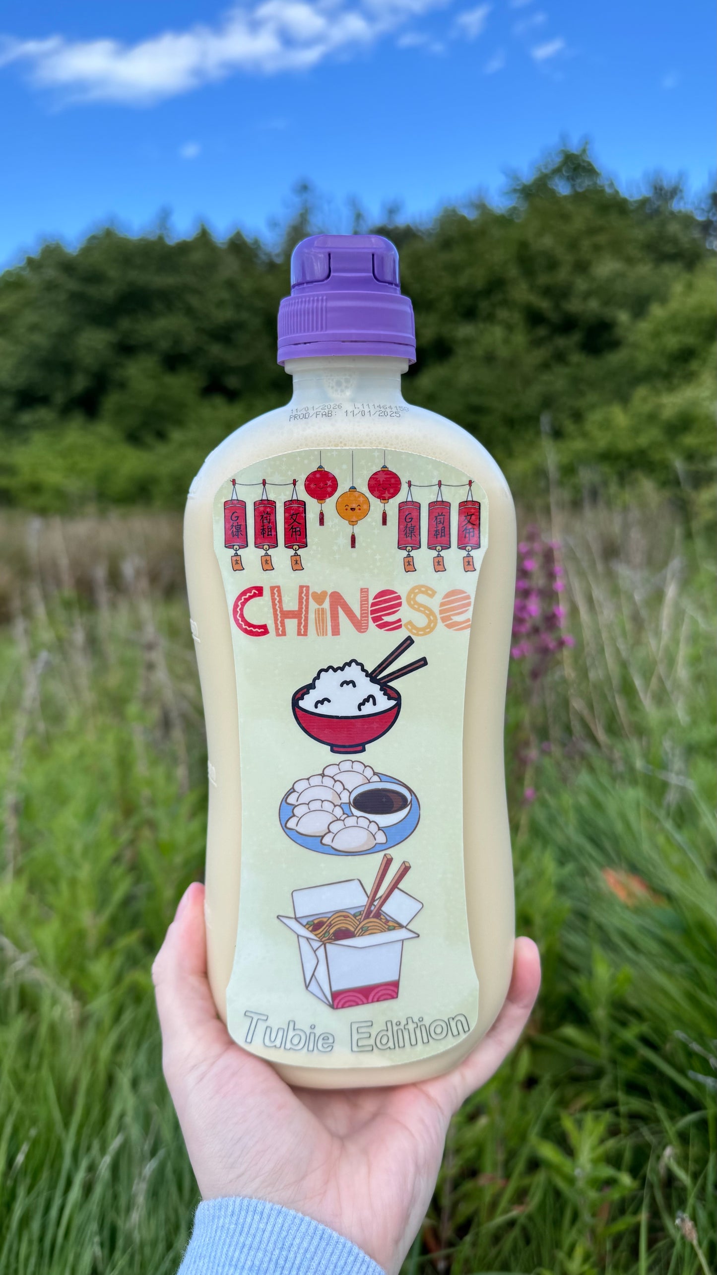 PREORDER WILL BE SENT OUT THE WEEK OF 11/08/25. Chinese tubie edition - Foodie al Tubie (feed bottle stickers)