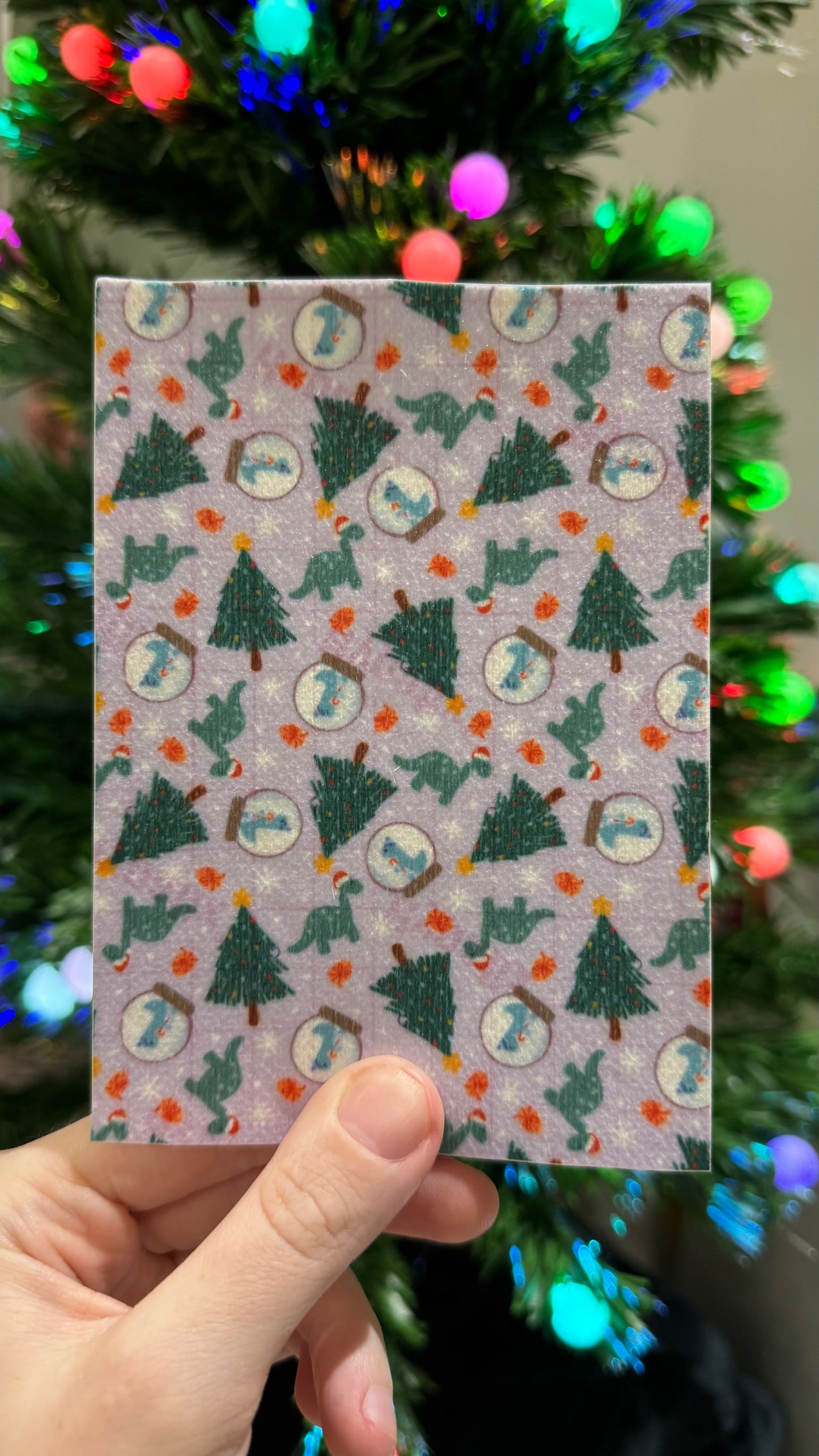 Christmas snow globe dinosaurs / dinos Winter Tubie tape collection