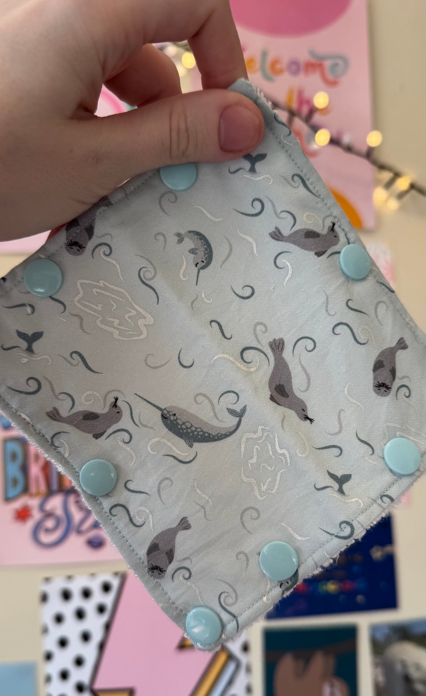 Summer ocean seals and narwhals Large port cover