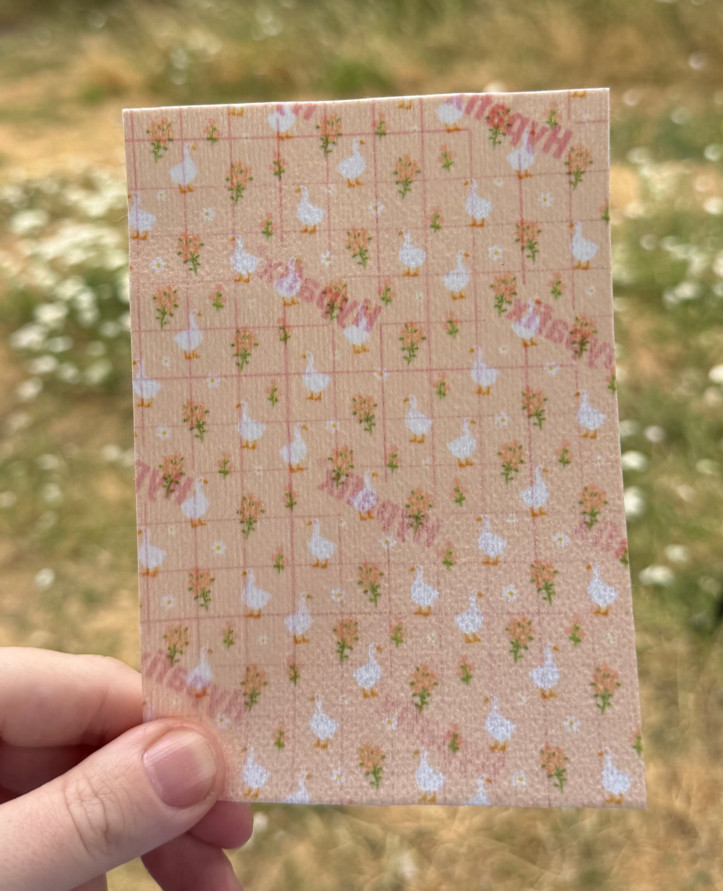 Beige ducks and flowersTubie tape