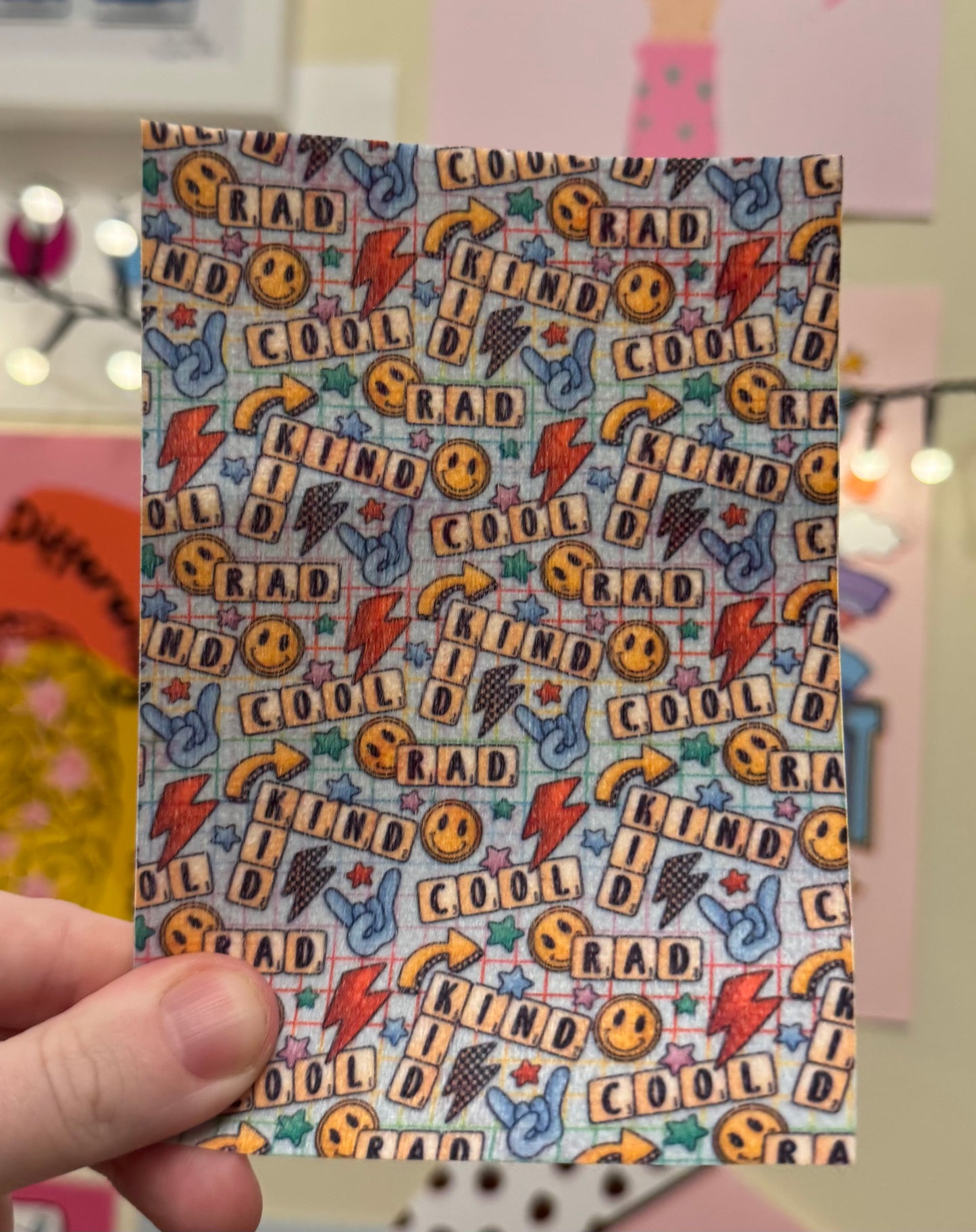 Blue cool positive words Tubie tape