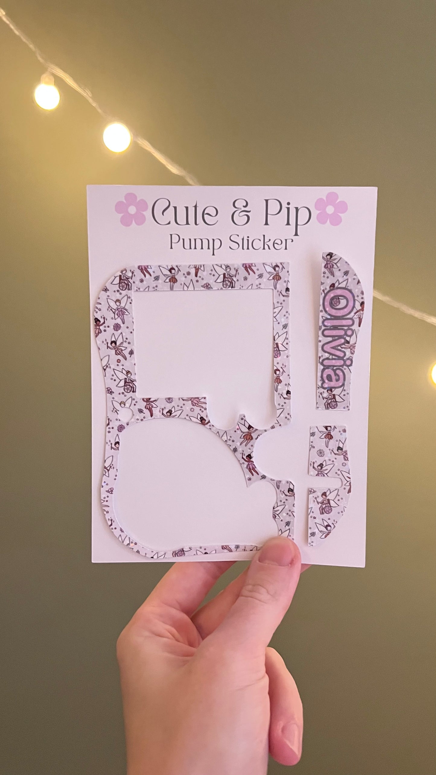 Fairy’s and fairy Wheelchair users Personalised Abbott pump sticker