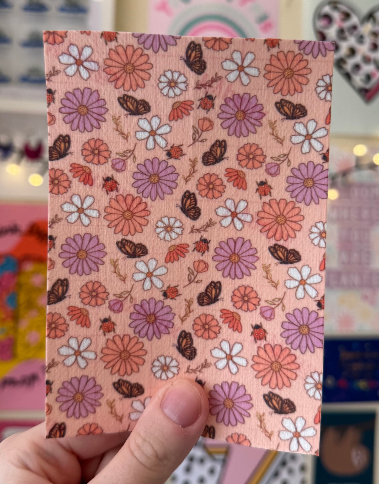 Pink flowers and butterflies cute pink summer 2025 collections Tubie tape