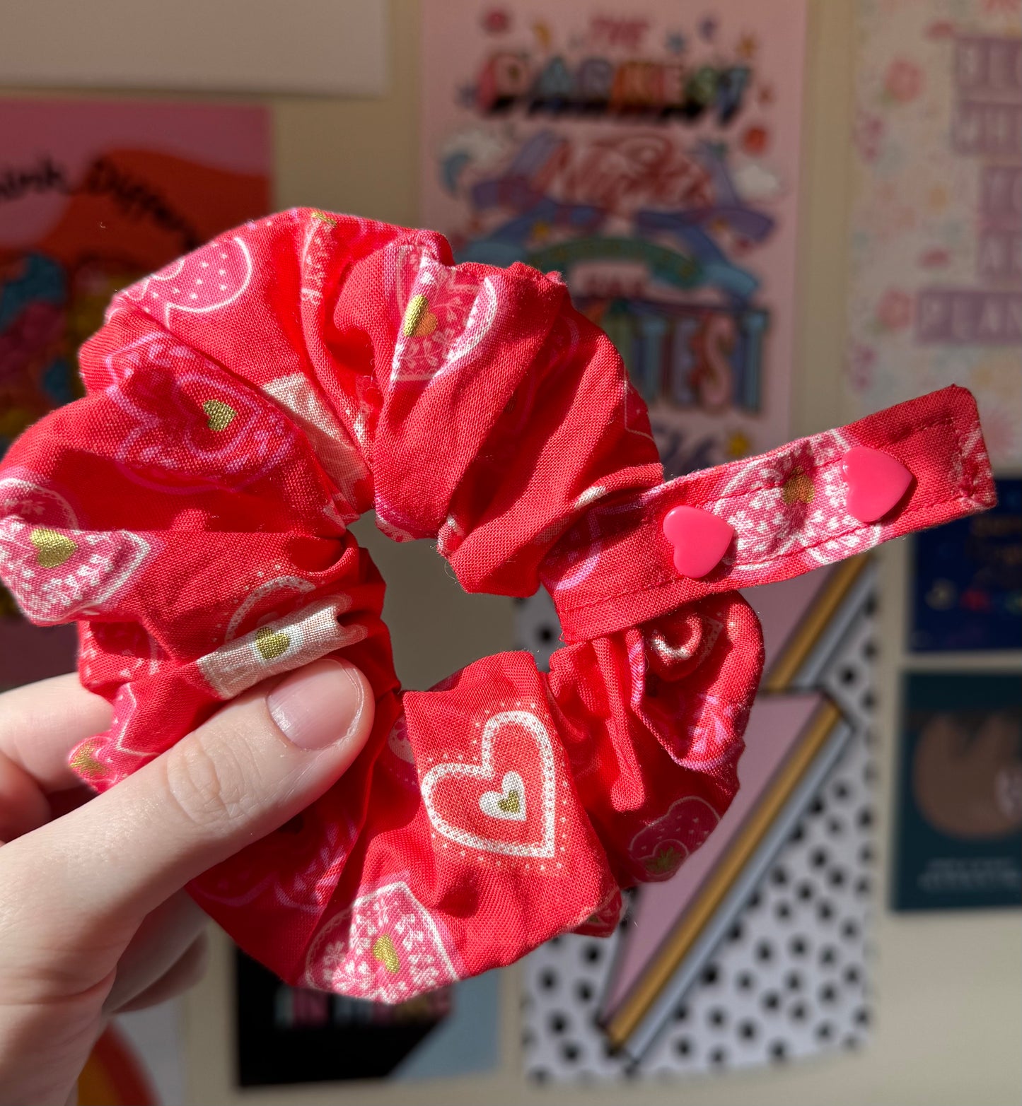 Love hearts Tubie scrunchies
