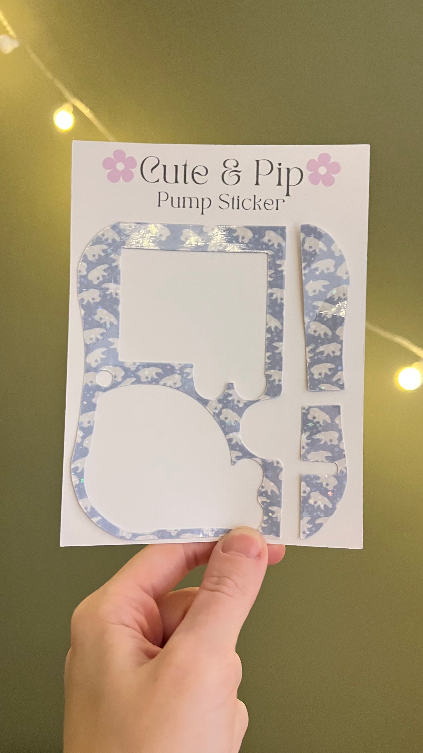 Polar bear Abbott non-personalised pump sticker