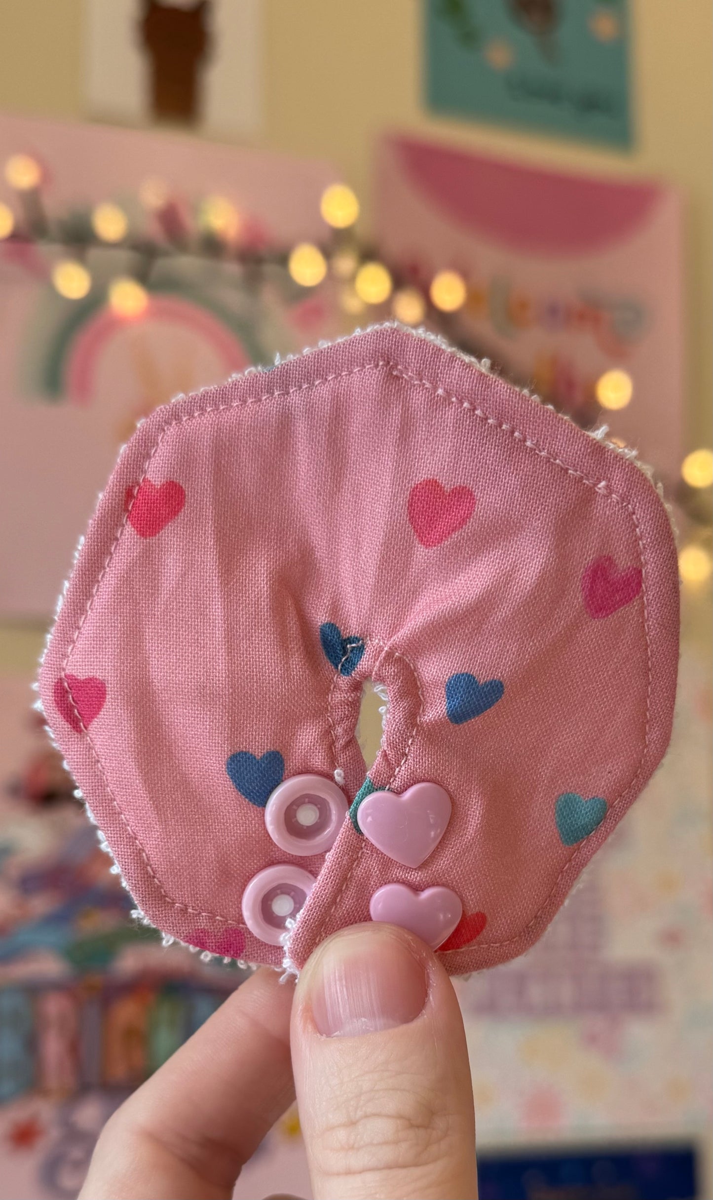 5pc cute rainbows, hearts and pink Tubie pad multipack collection