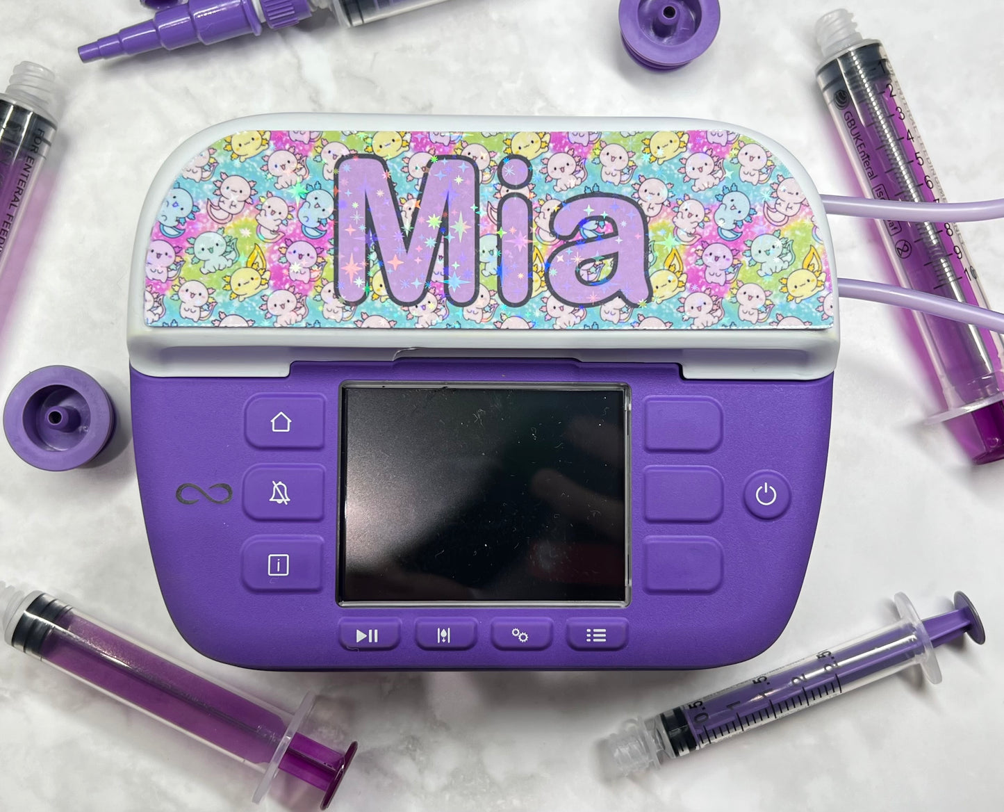 Axolotl‘s personalised Nutricia infinity and infinity 3 pump sticker
