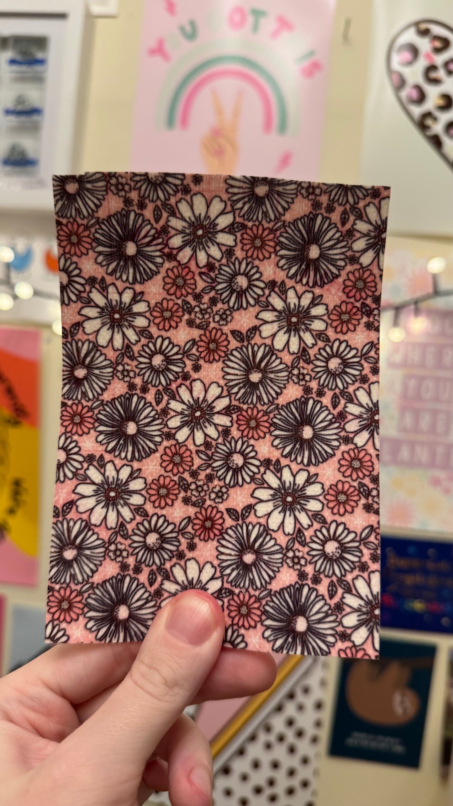 Pink and white daisy’s Tubie tape collection