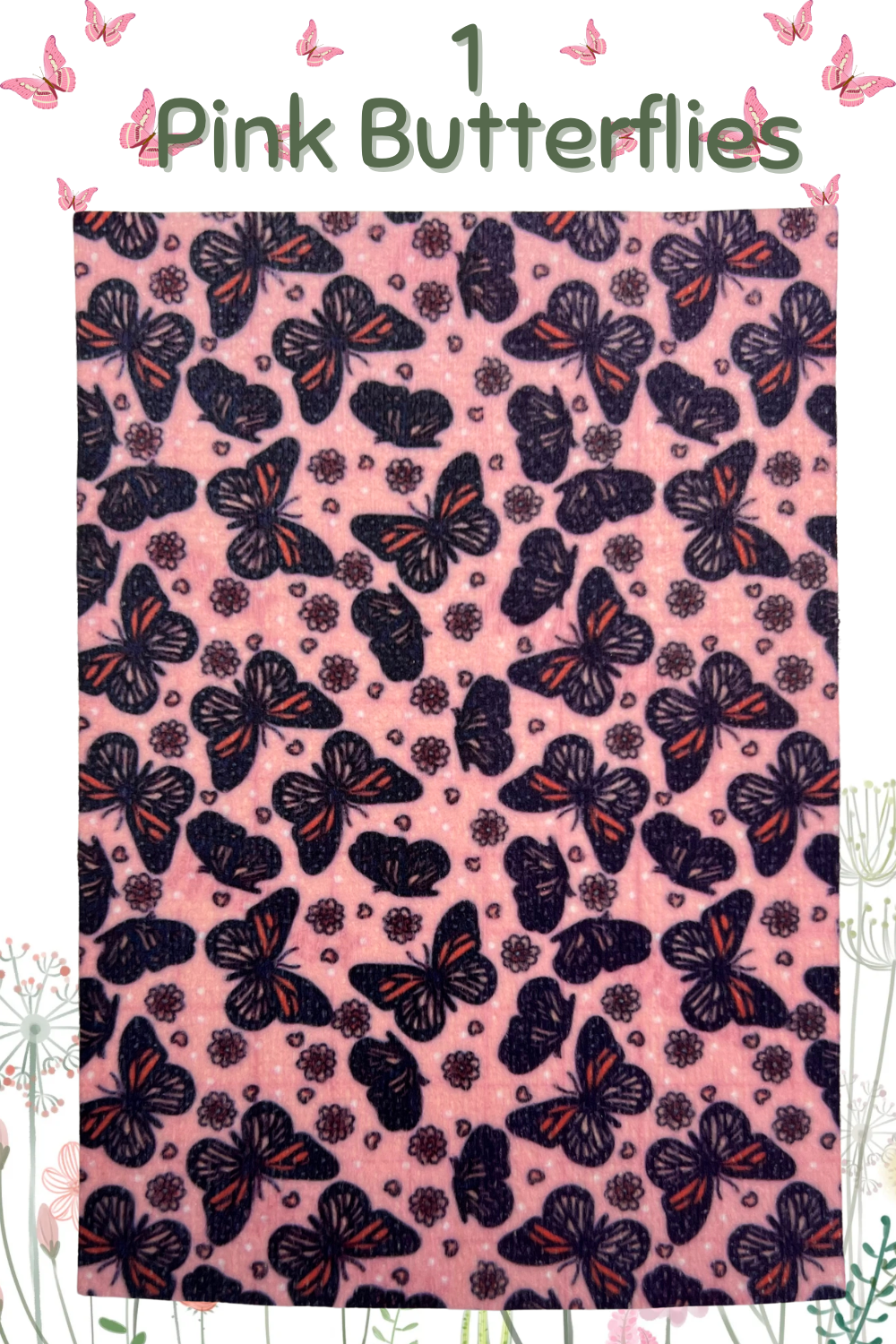 Butterflies on pink Tubie tape