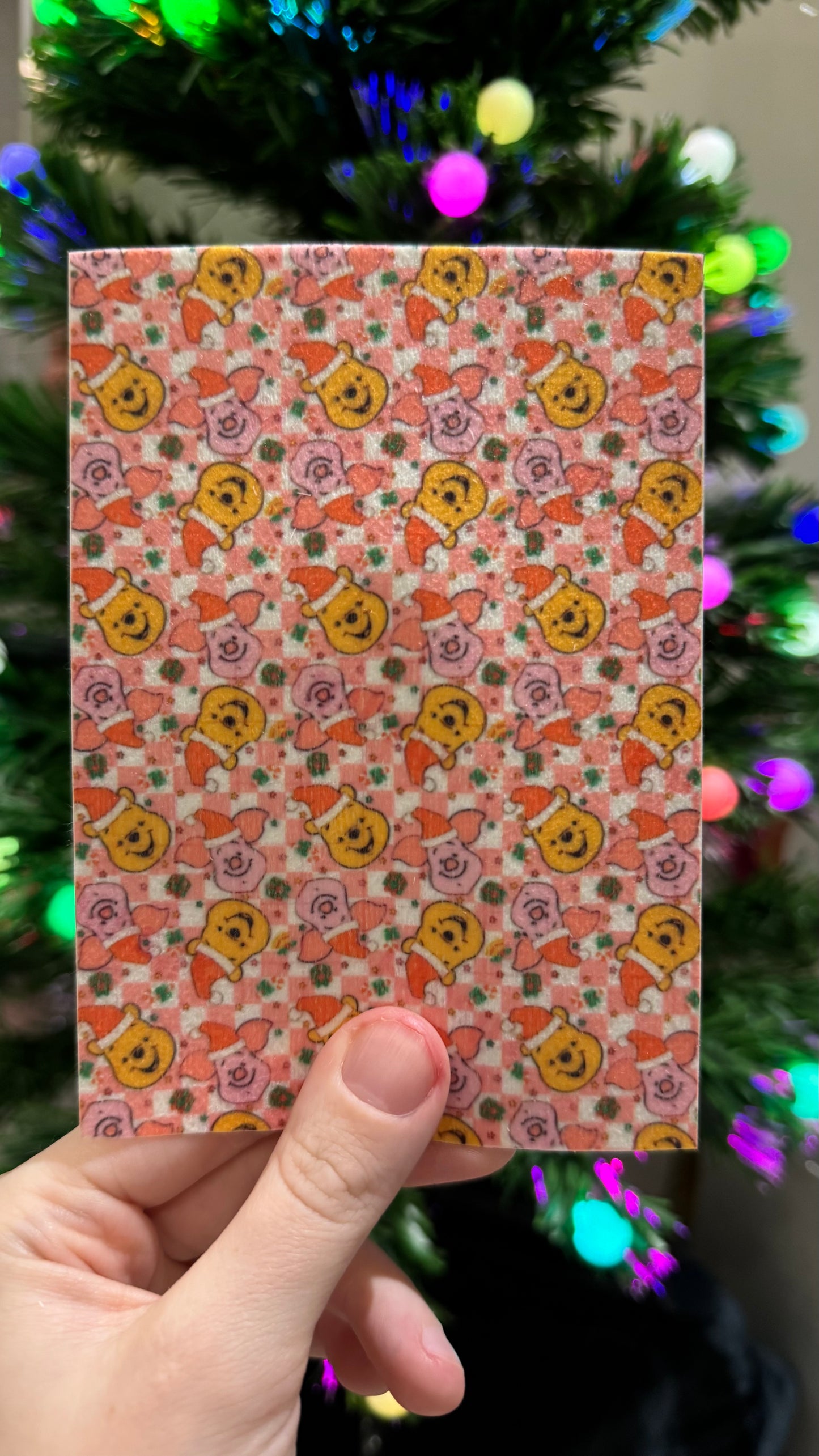 Festive Pooh & piglet pink Winter Tubie tape collection