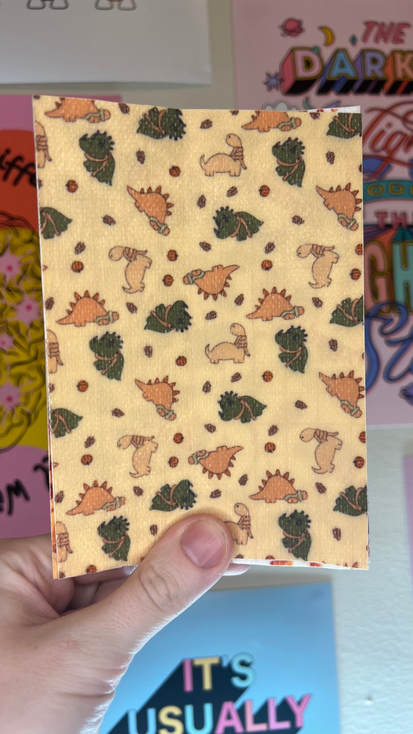 Cosy dinosaurs autumn Tubie tape