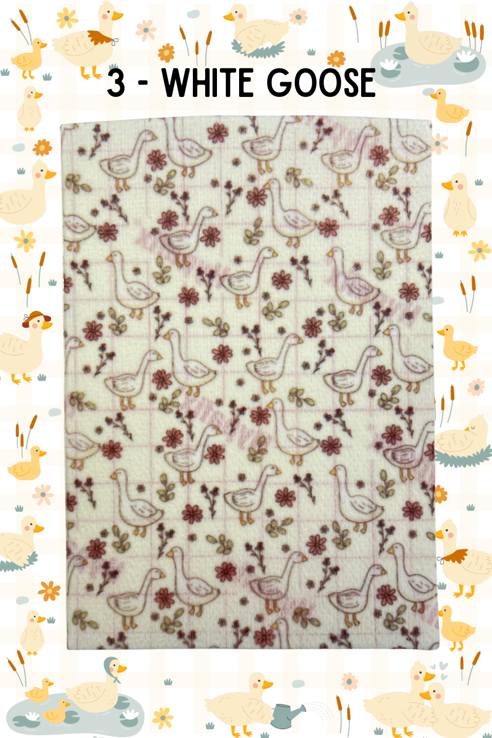 Geese on white Tubie tape