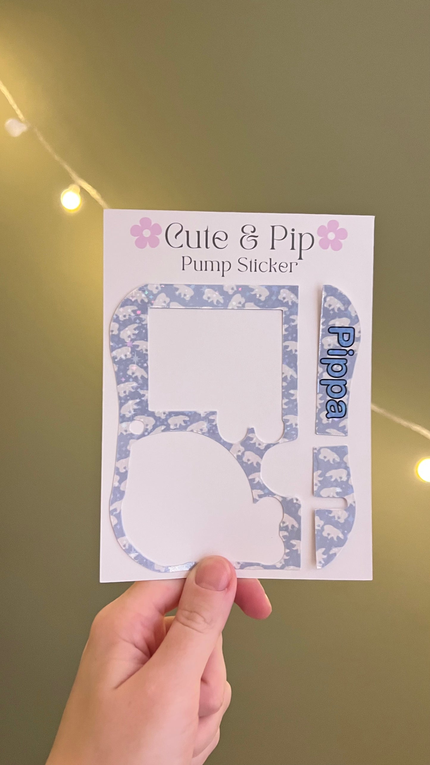 Polar bear Personalised Abbott pump sticker