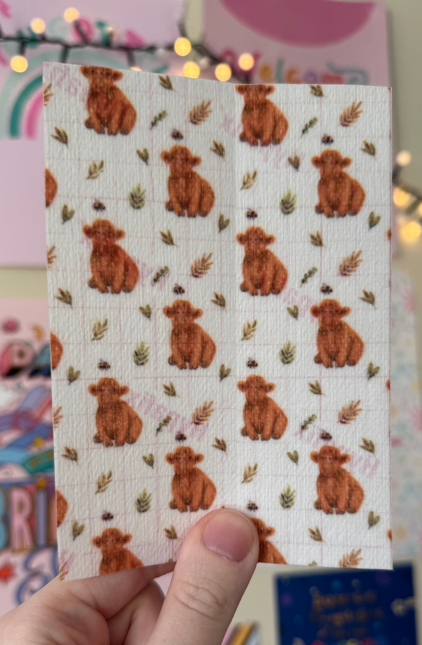 Cute highland cow tubie tape