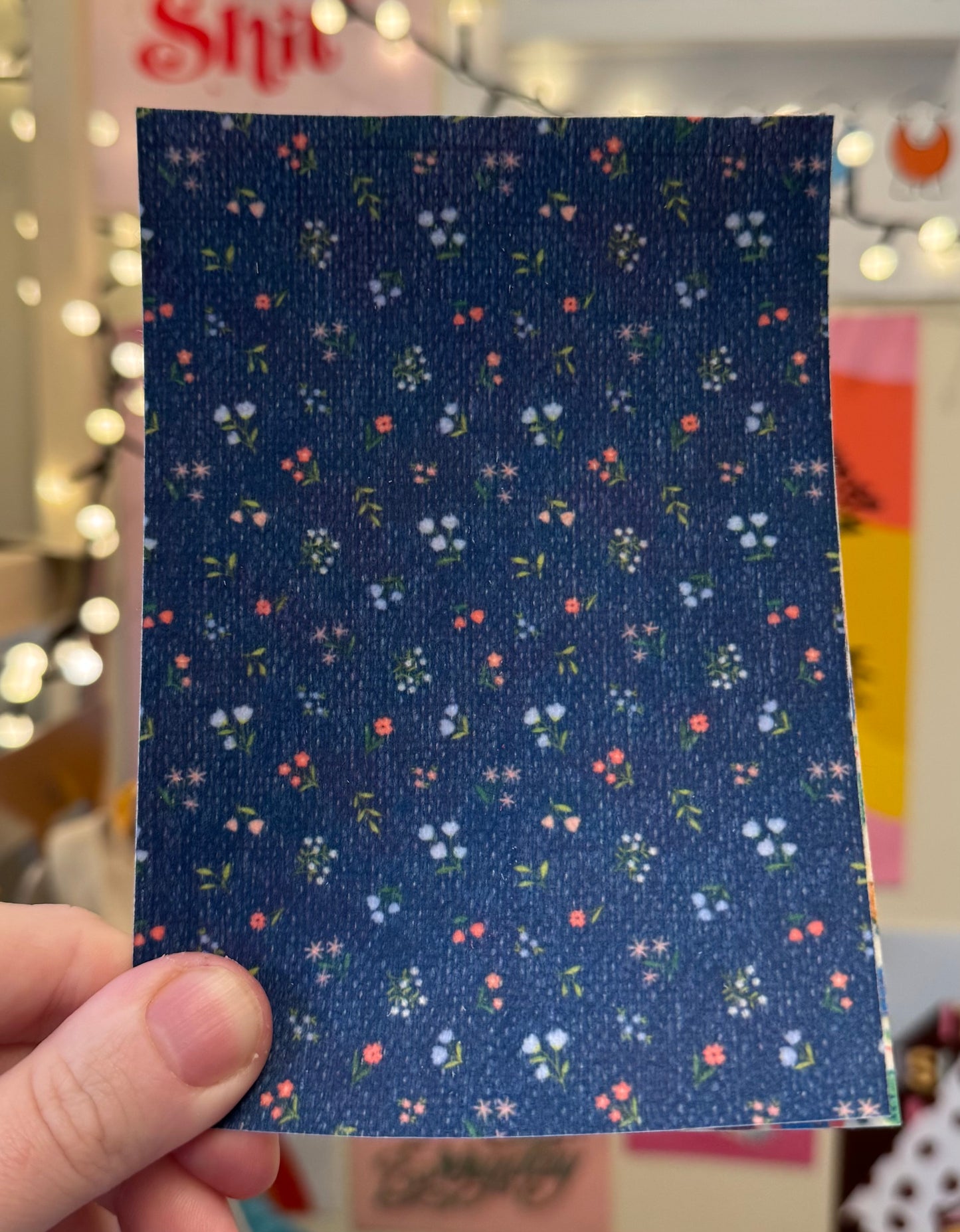 Little Navy summer flowers Tubie tape