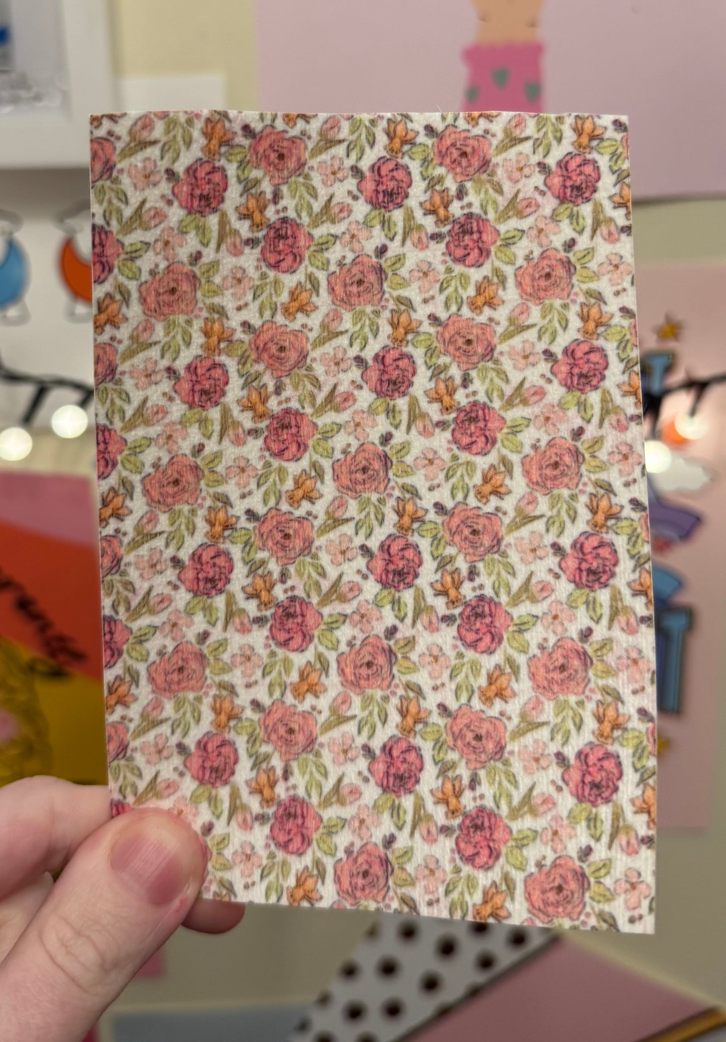 Pink spring florals Easter florals collection tubie tape
