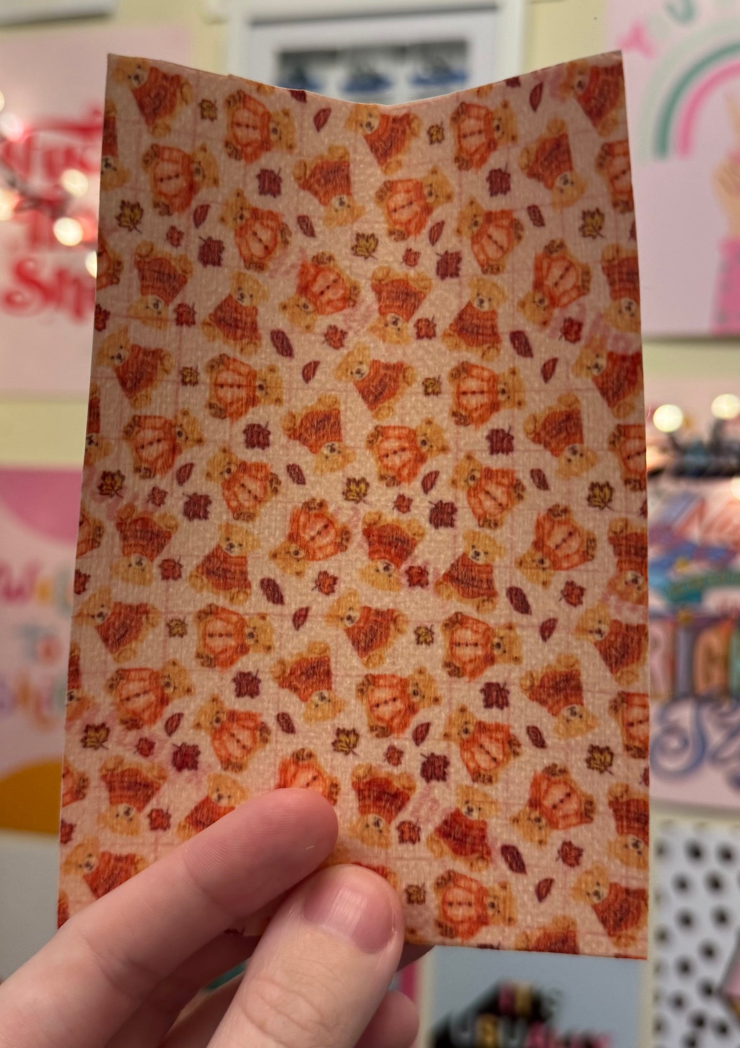 Cozy teddy bears autumn tubie tape