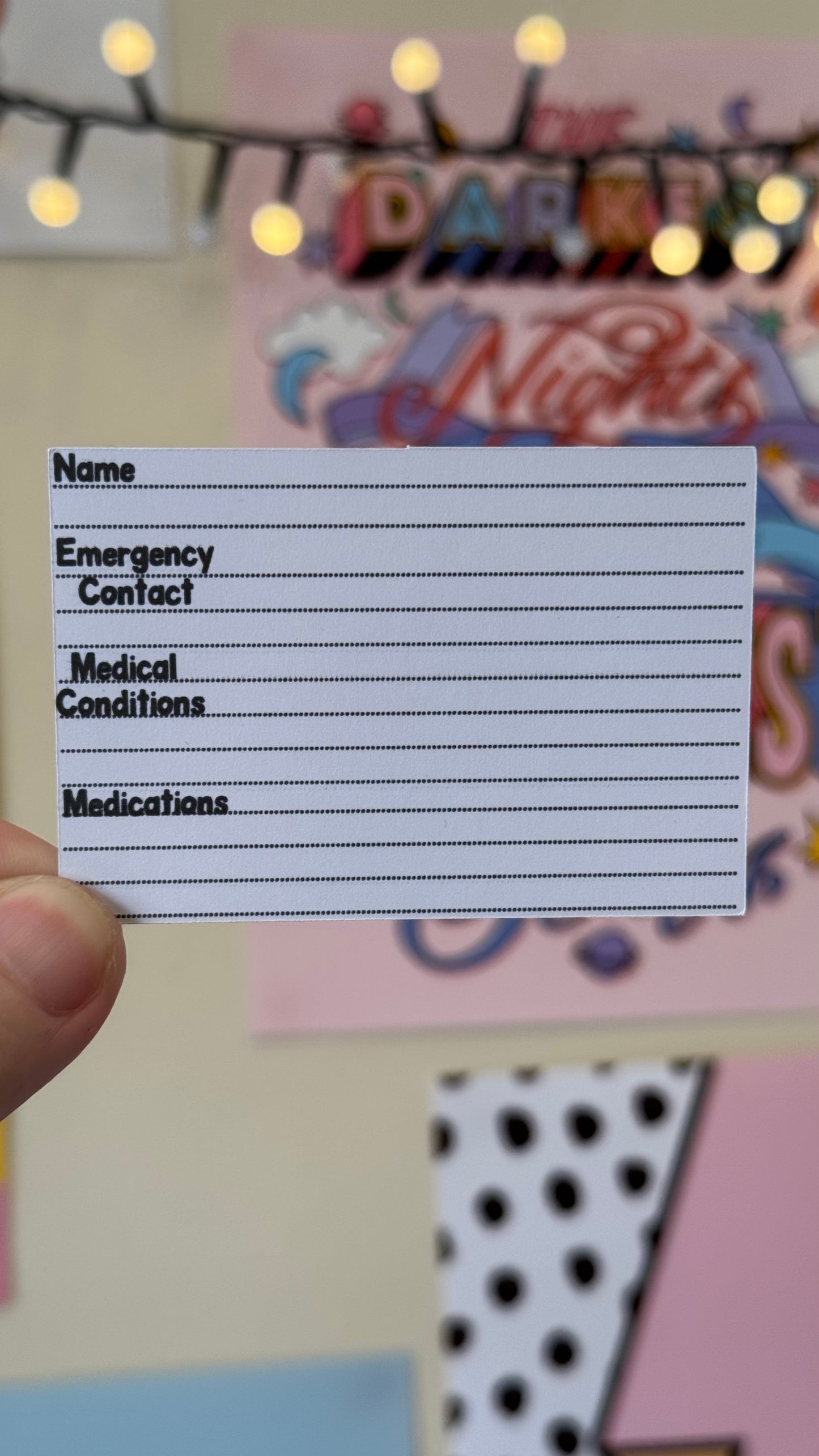 Medial bag tag - “Medical Equipment I am attached do not touch” strawberry’s print