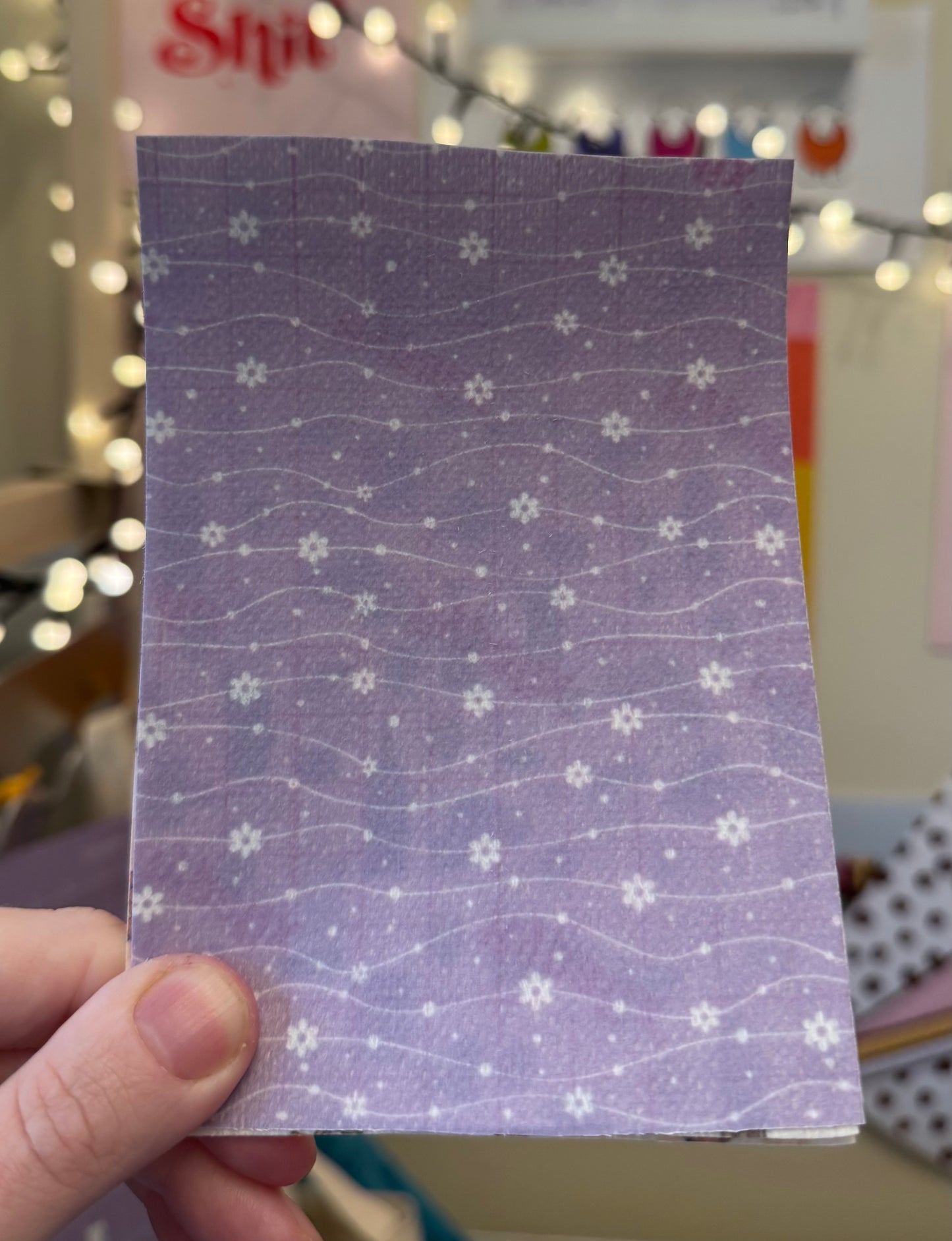Purple wavy flowers Tubie tape
