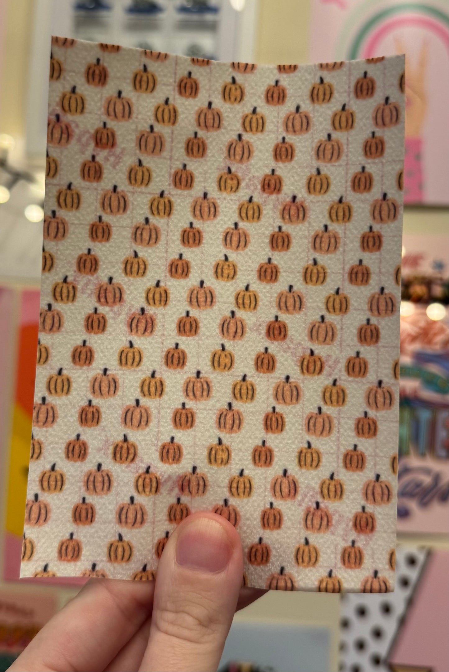 Cute little pink & orange pumpkins Halloween tubie tape